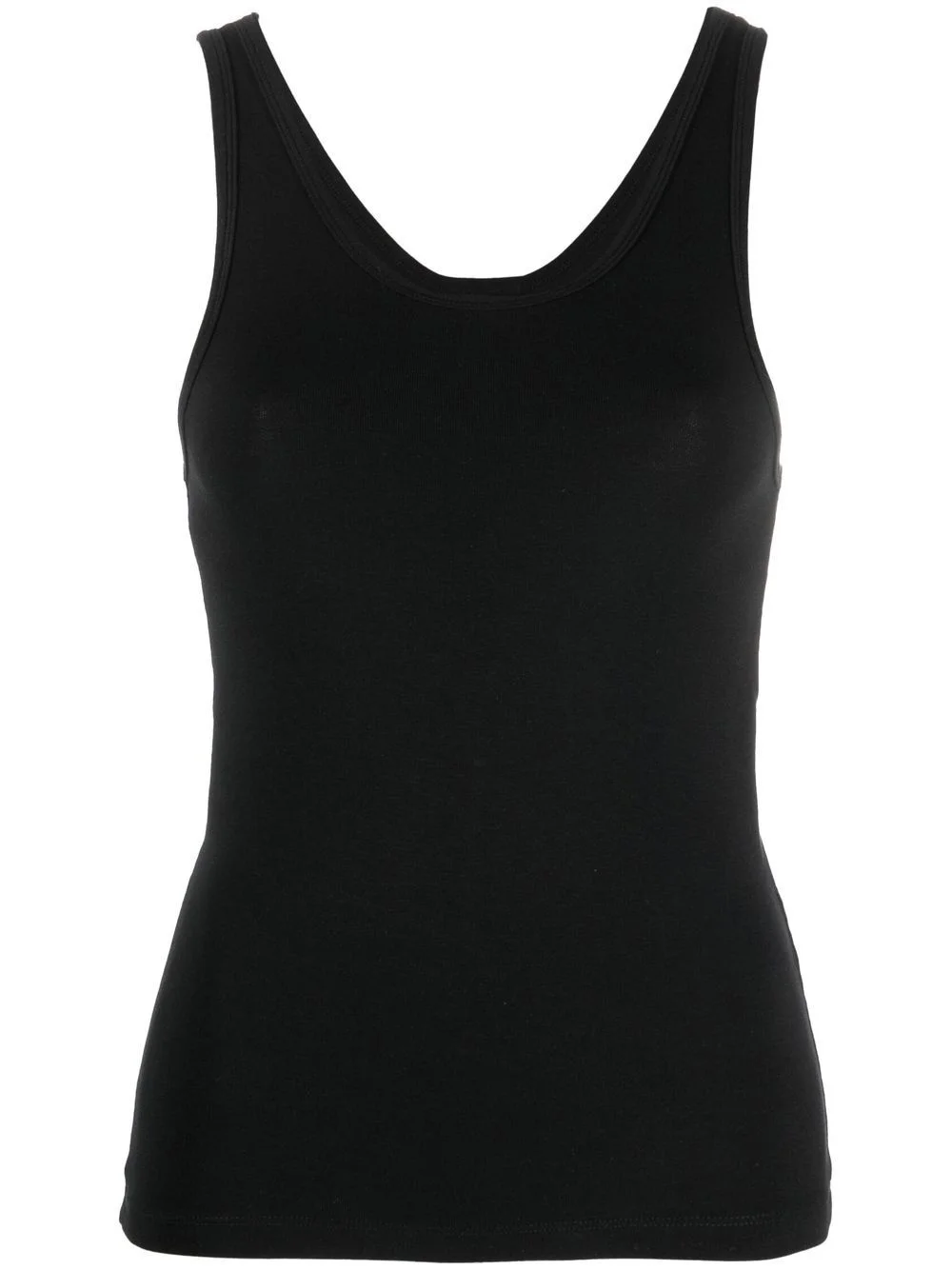 contrast-stitching sleeveless top - 1