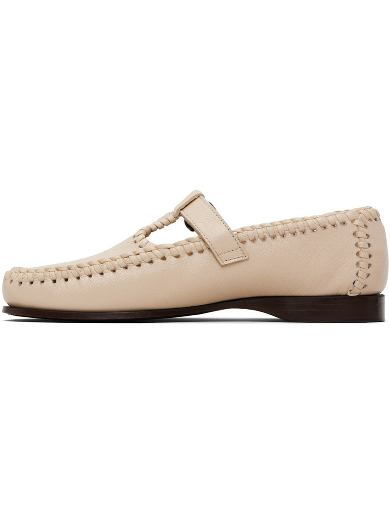 HEREU Off-White Alcover Supple Shiny Loafers outlook