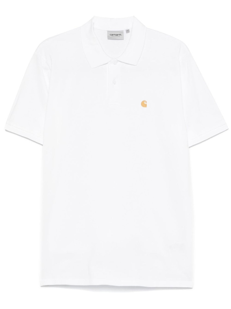 logo-embroidered polo shirt 1