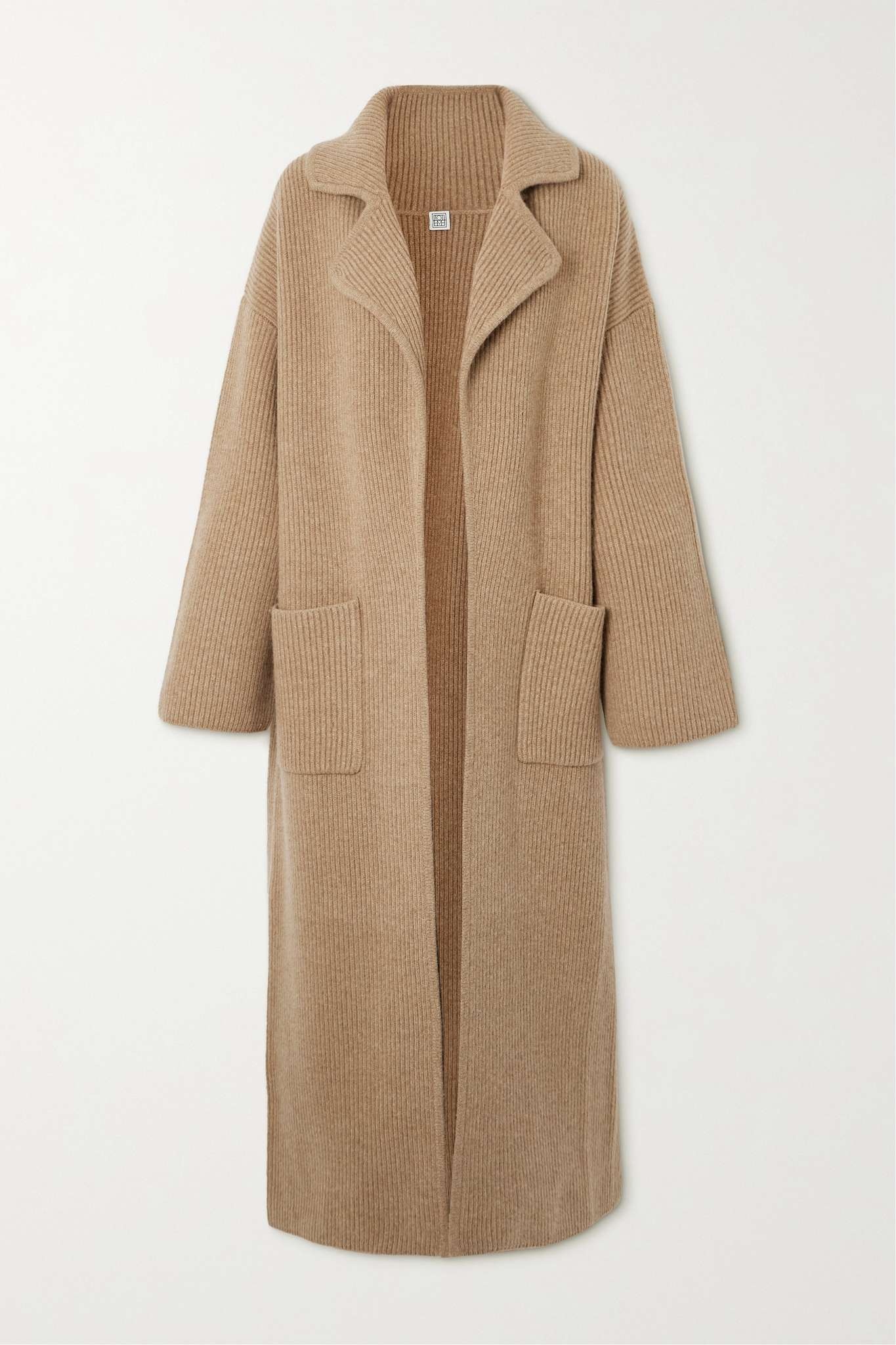 Ribbed wool-blend coat - 1