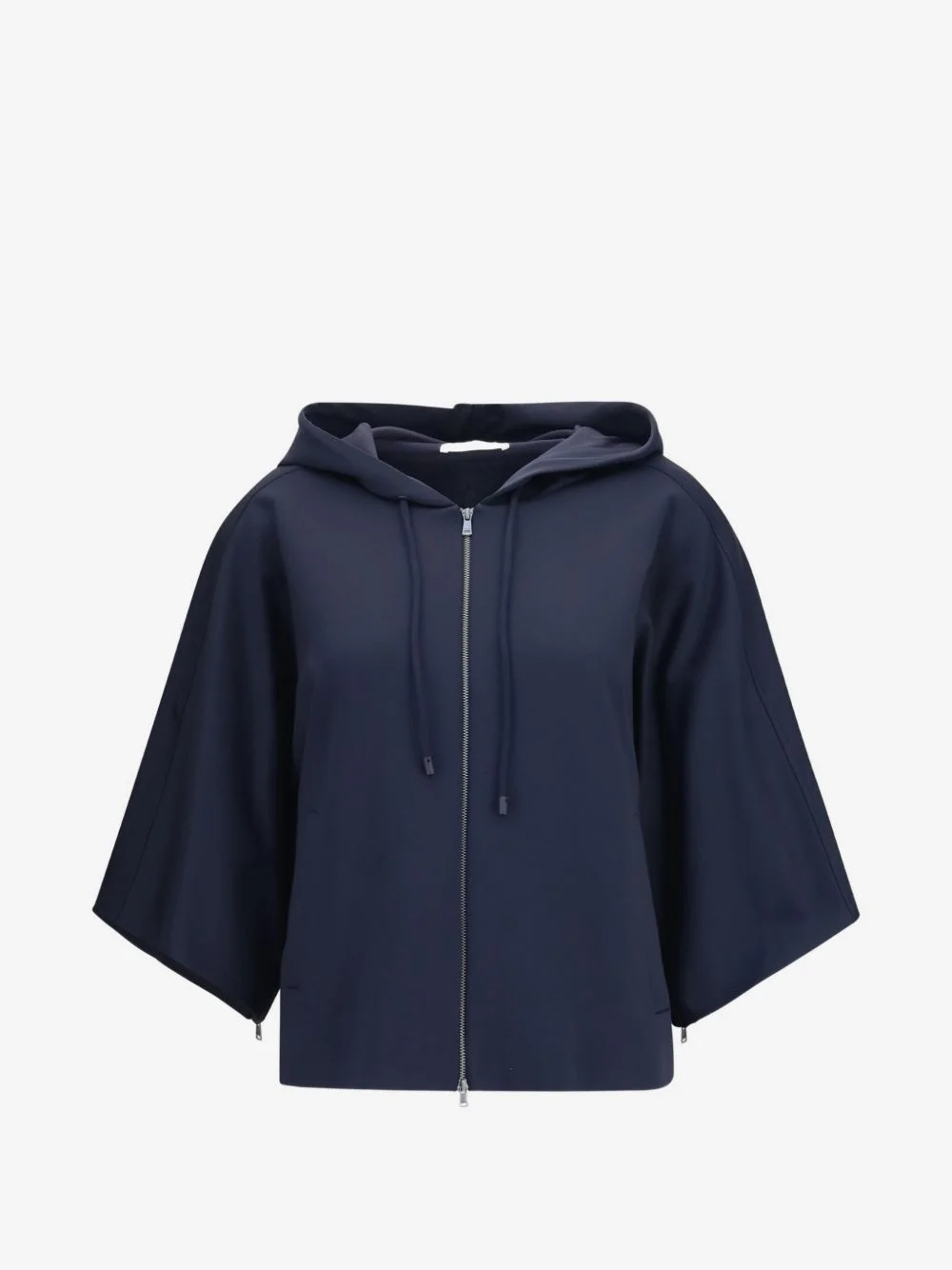 zip-up flared-sleeve hoodie - 1