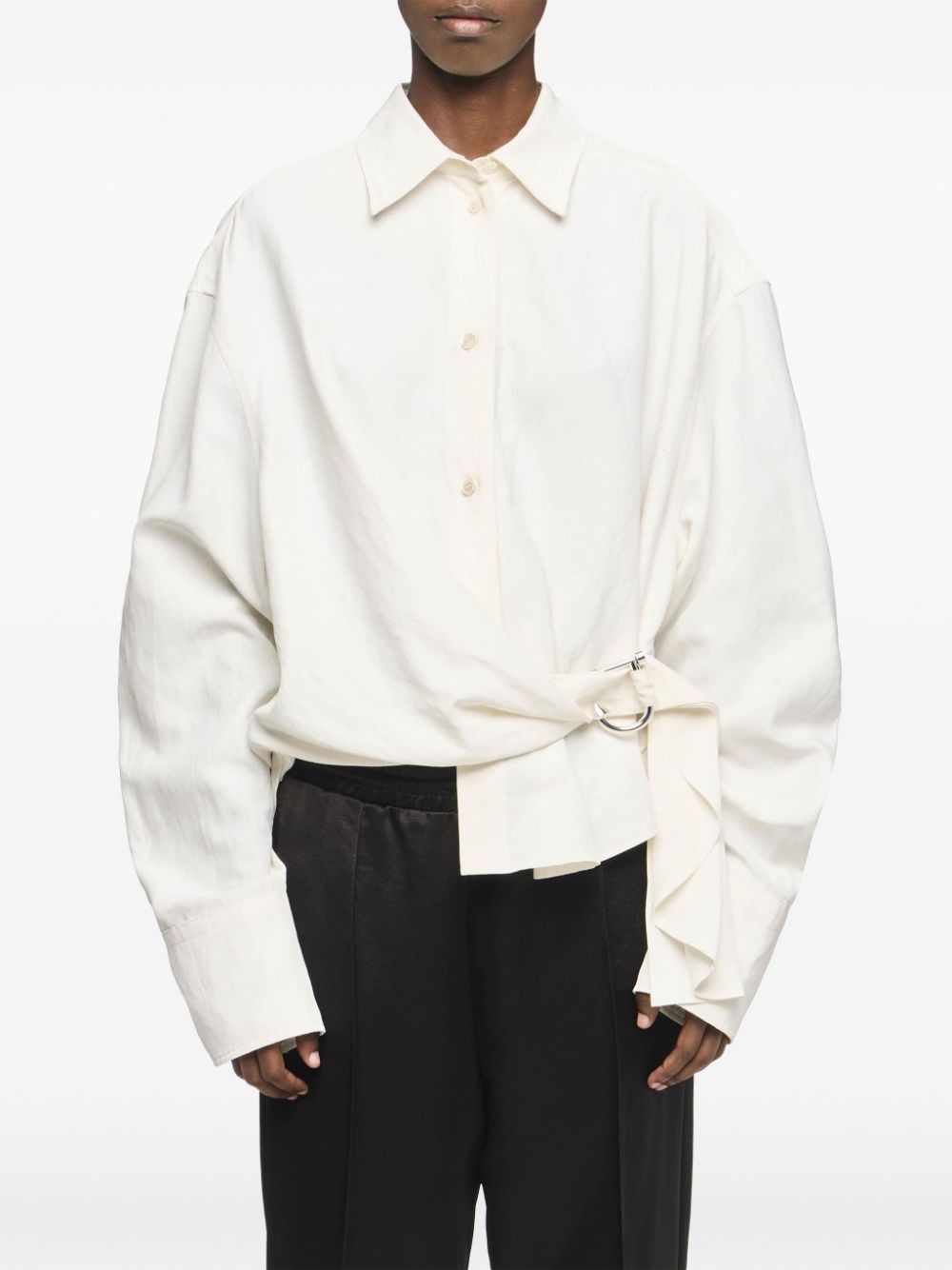 draped twisted shirt - 3