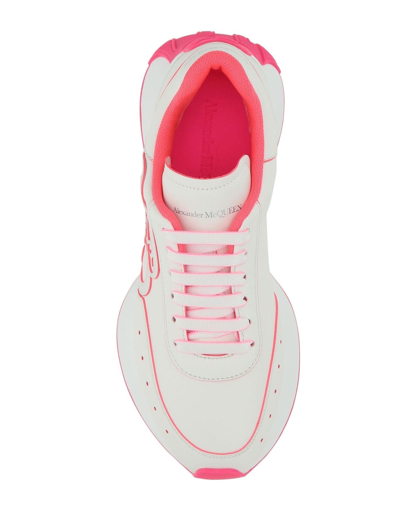 Two-tone Leather Sprint Runner Sneakers - 4