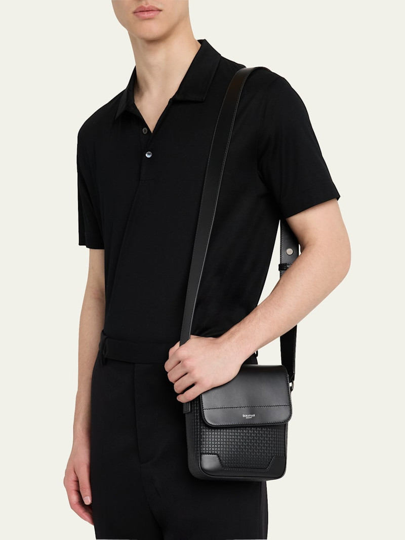 Serapian Men's Small Stepan North/South Envelope Crossbody Bag outlook