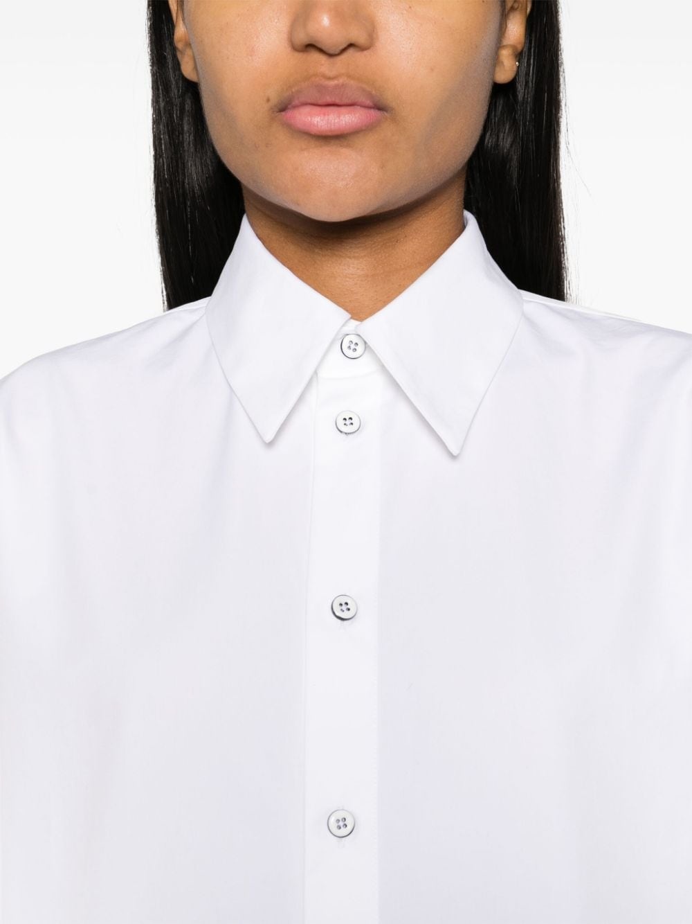 pointed-collar poplin shirt - 5