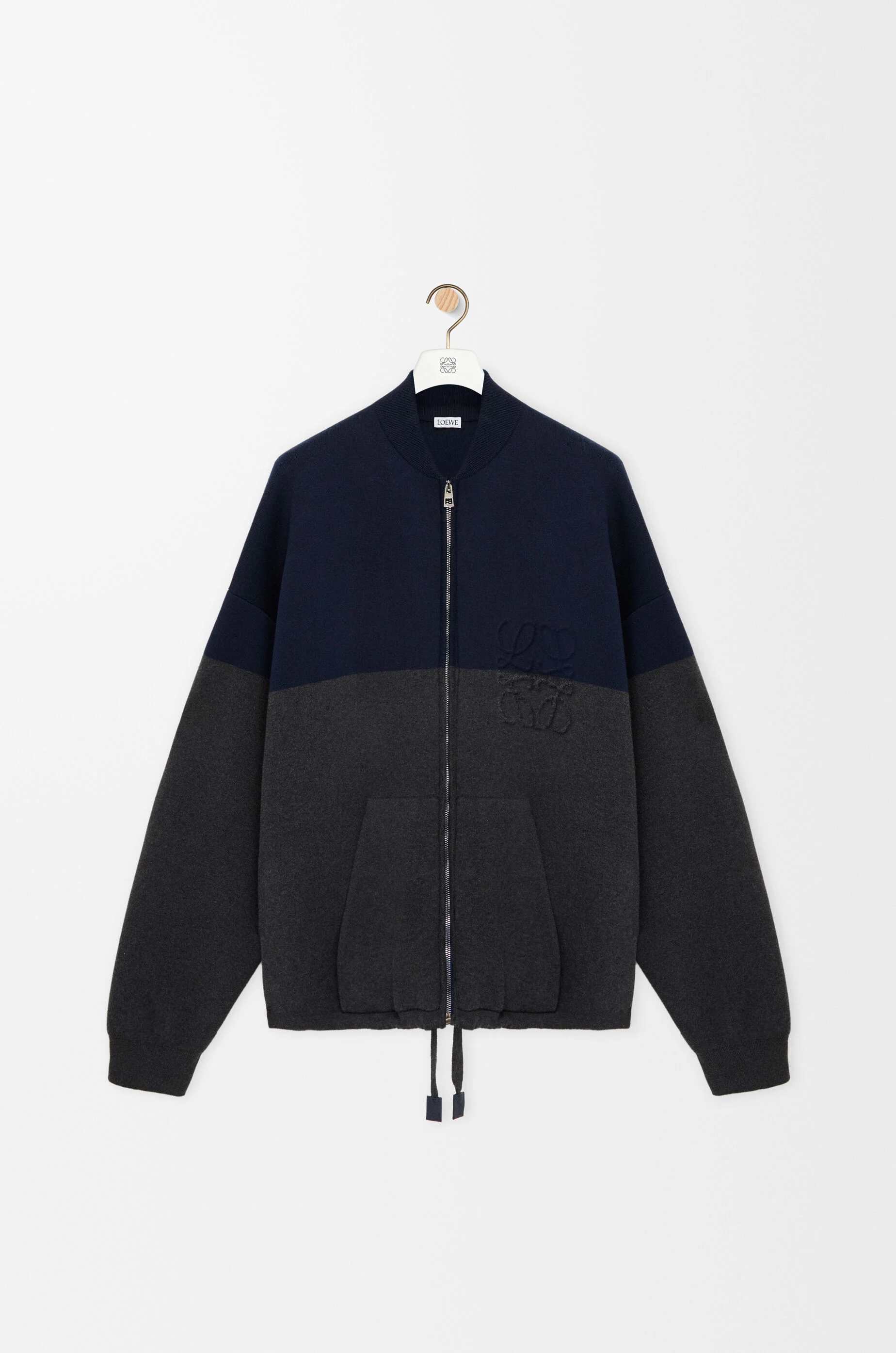 Zip-up cardigan in cotton blend - 1