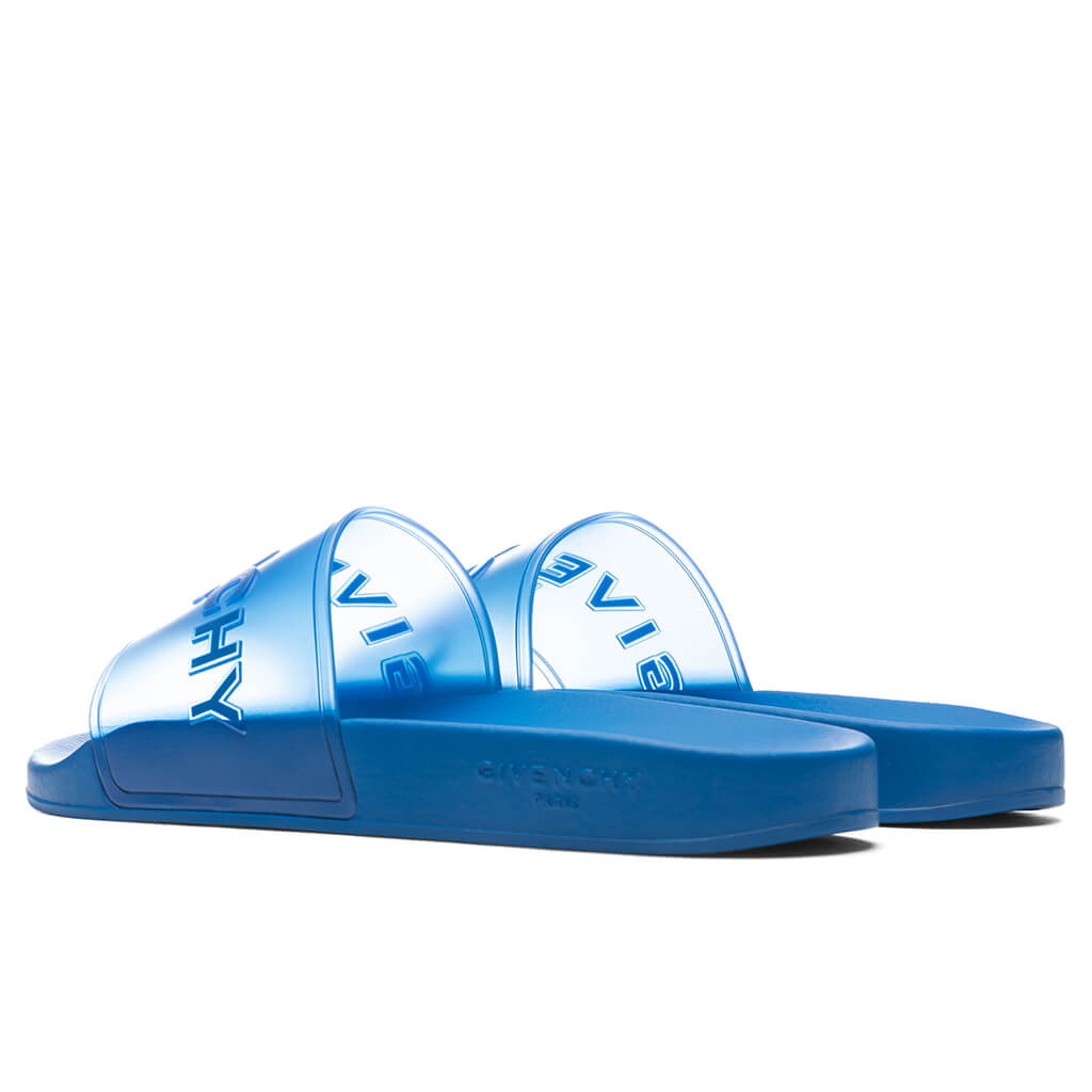GIVENCHY SLIDE FLAT SANDALS - BRIGHT BLUE - 4