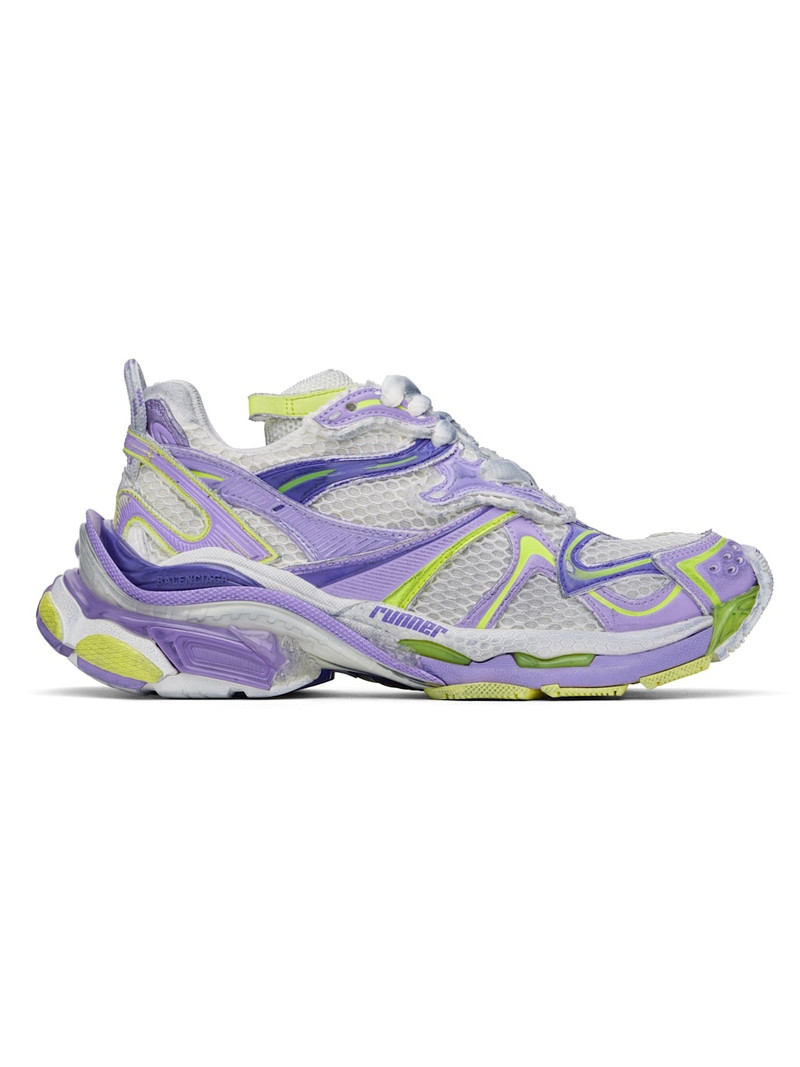 Off-White & Purple Runner 2.0 Sneakers - 1