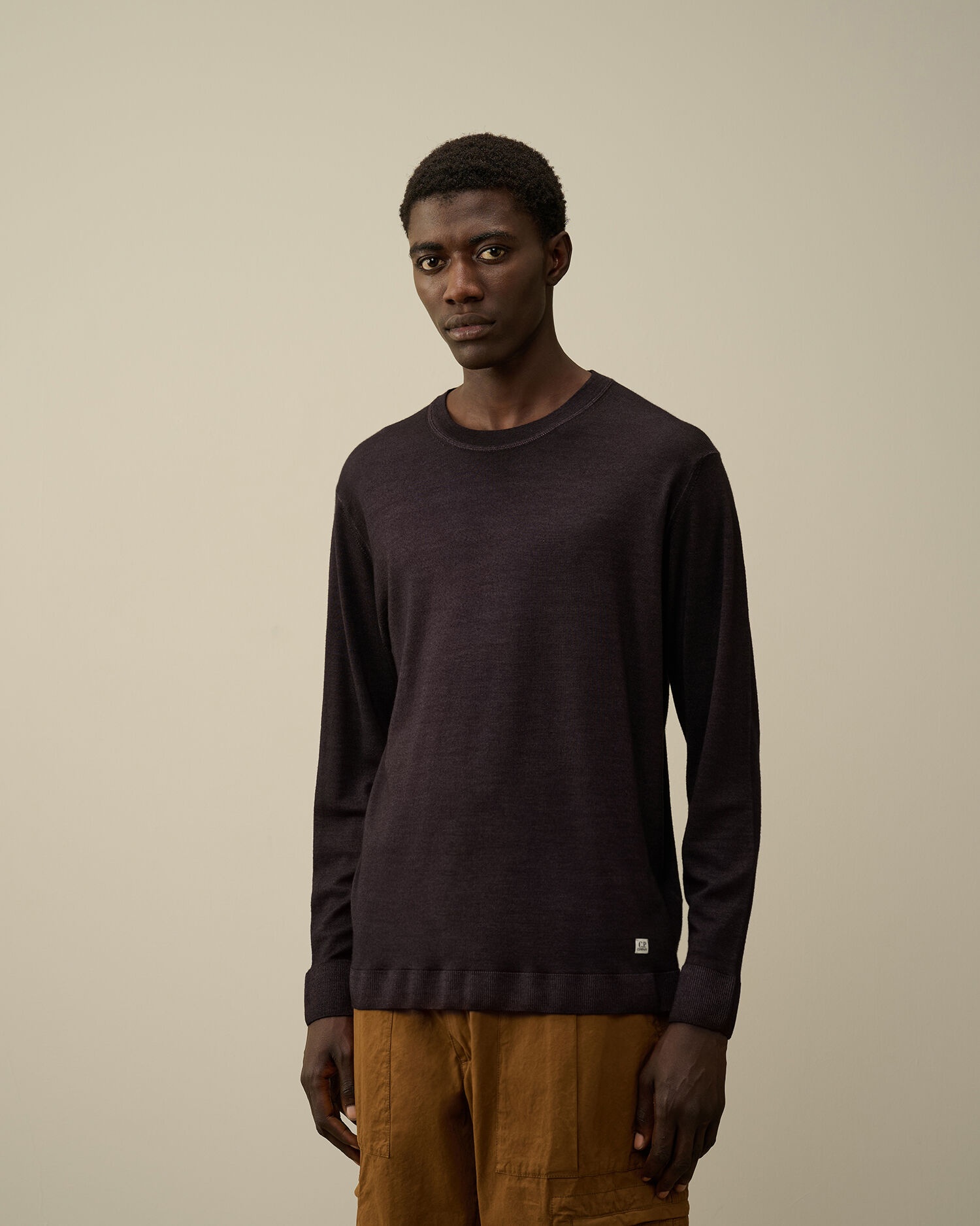 Merino Wool Fast Dyed Crew Neck Logo Knit - 2