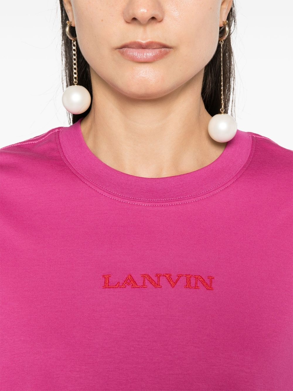 logo-embroidered T-shirt - 5