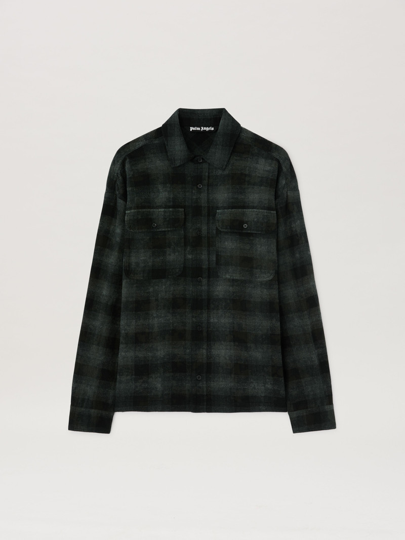Curved logo Check shirt 1
