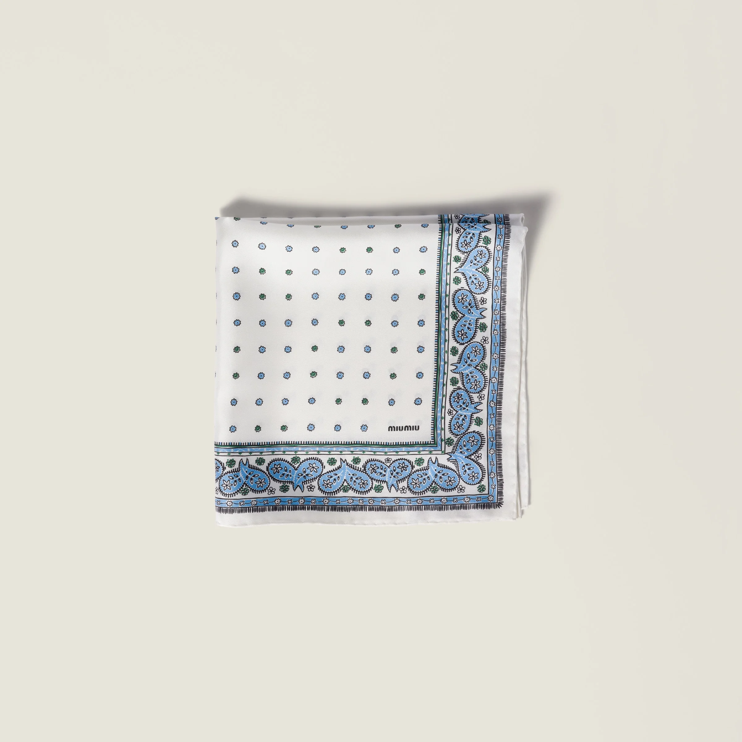 Printed twill scarf - 1