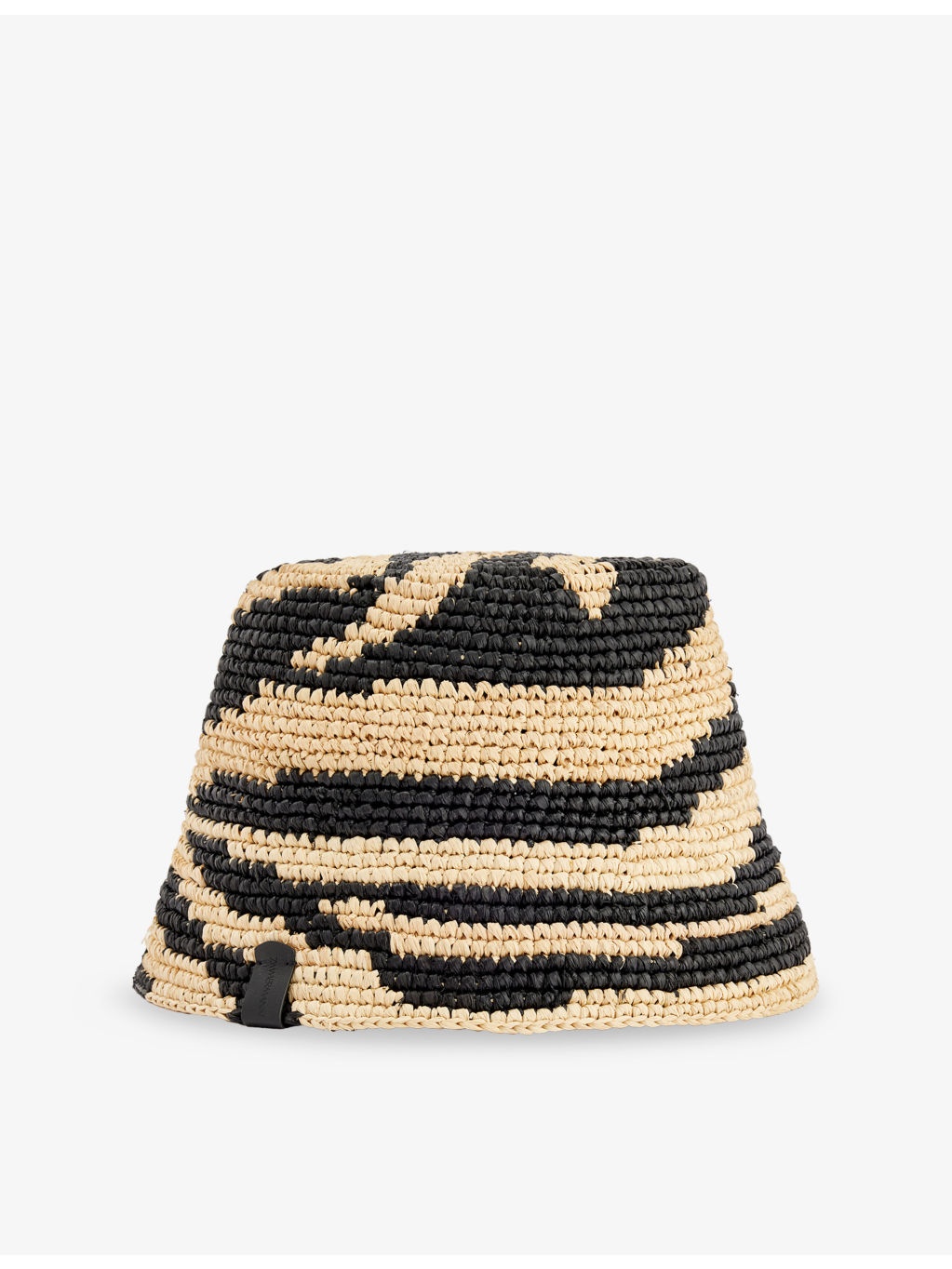 Printed Raffia Bucket Hat - 3