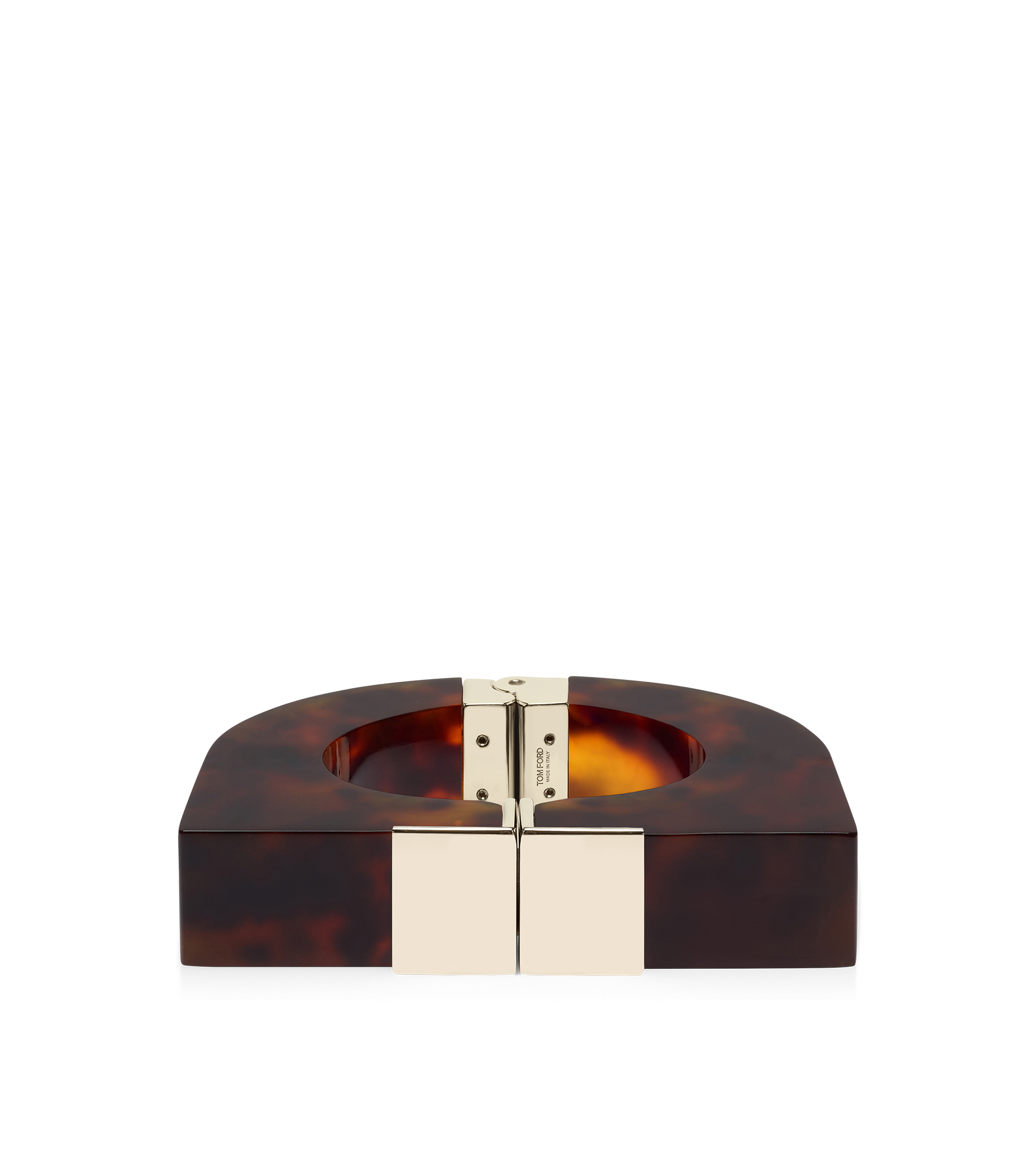 PLEXIGLASS AND BRASS DECO BRACELET - 1