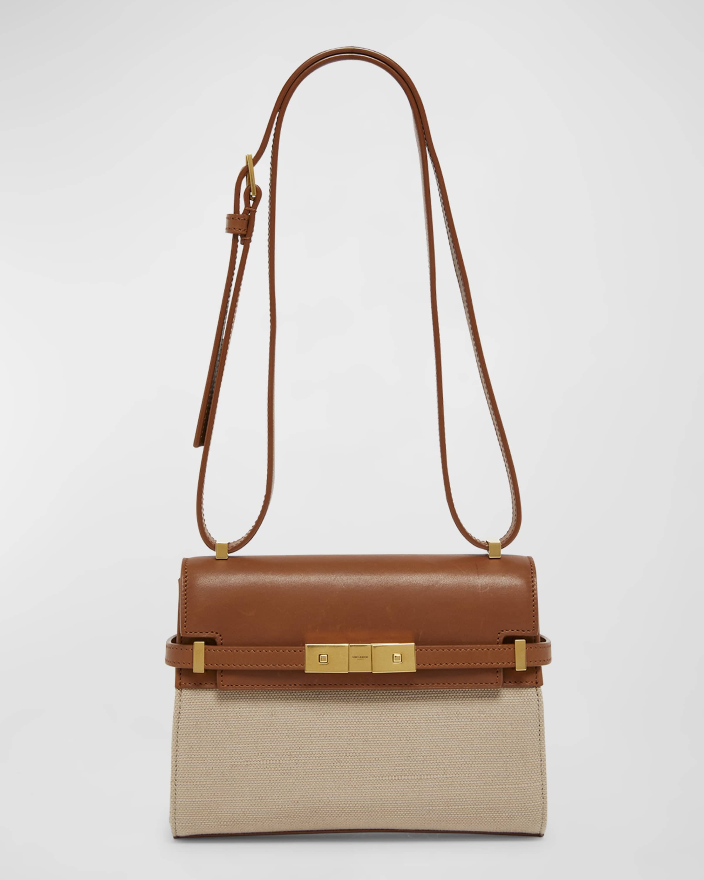 Manhattan Mini Crossbody Bag in Canvas and Leather - 1