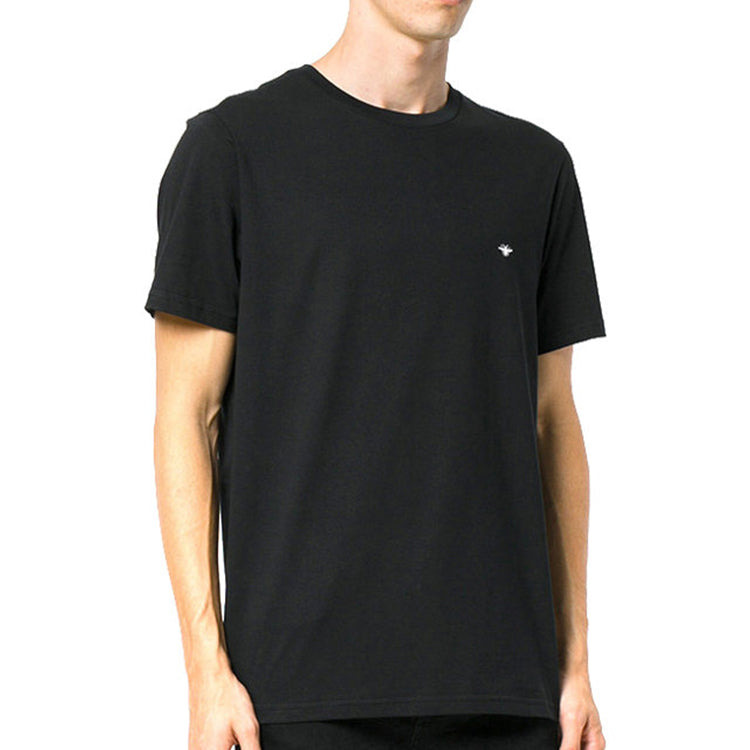 DIOR White Bee Embroidered Short Sleeve Unisex Black 733J603B0446-C980 - 3