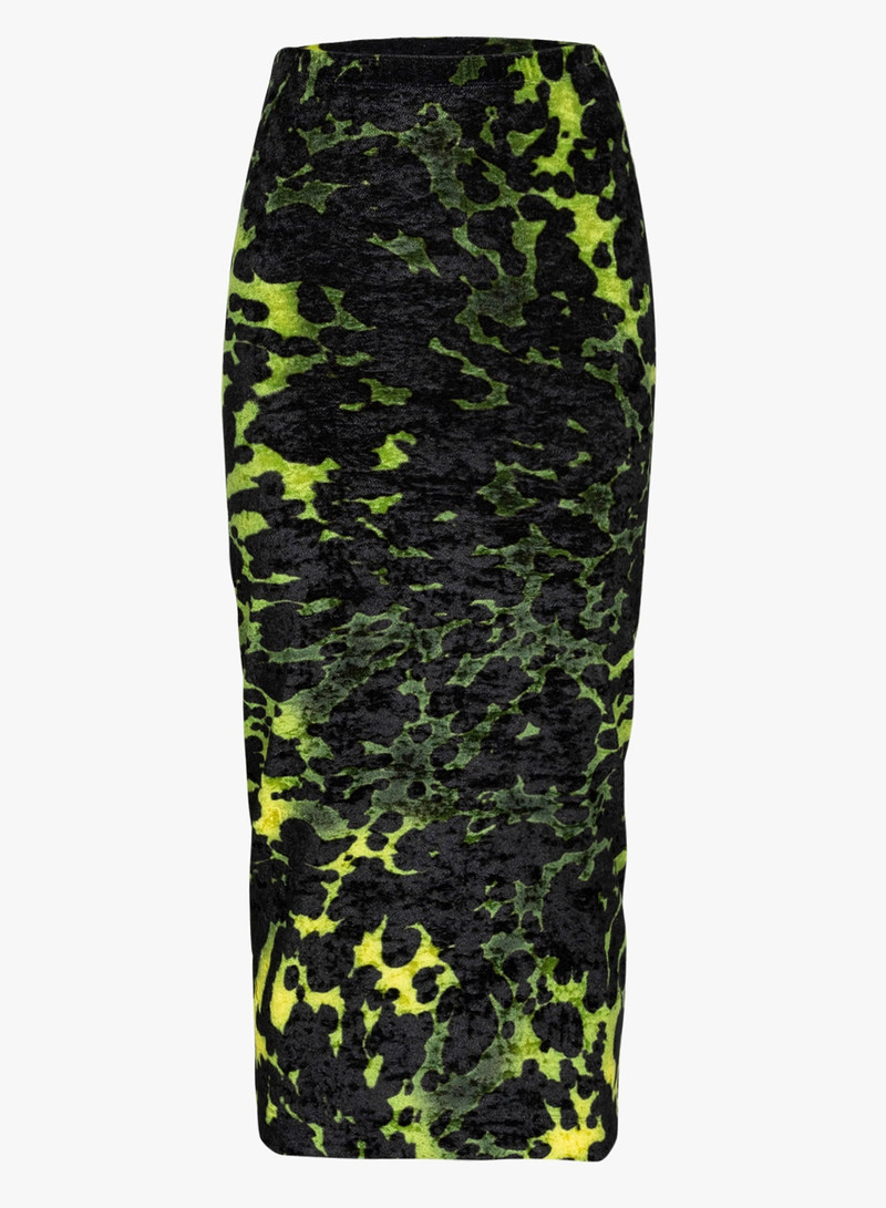 PRINTED VELVET SKIRT 1