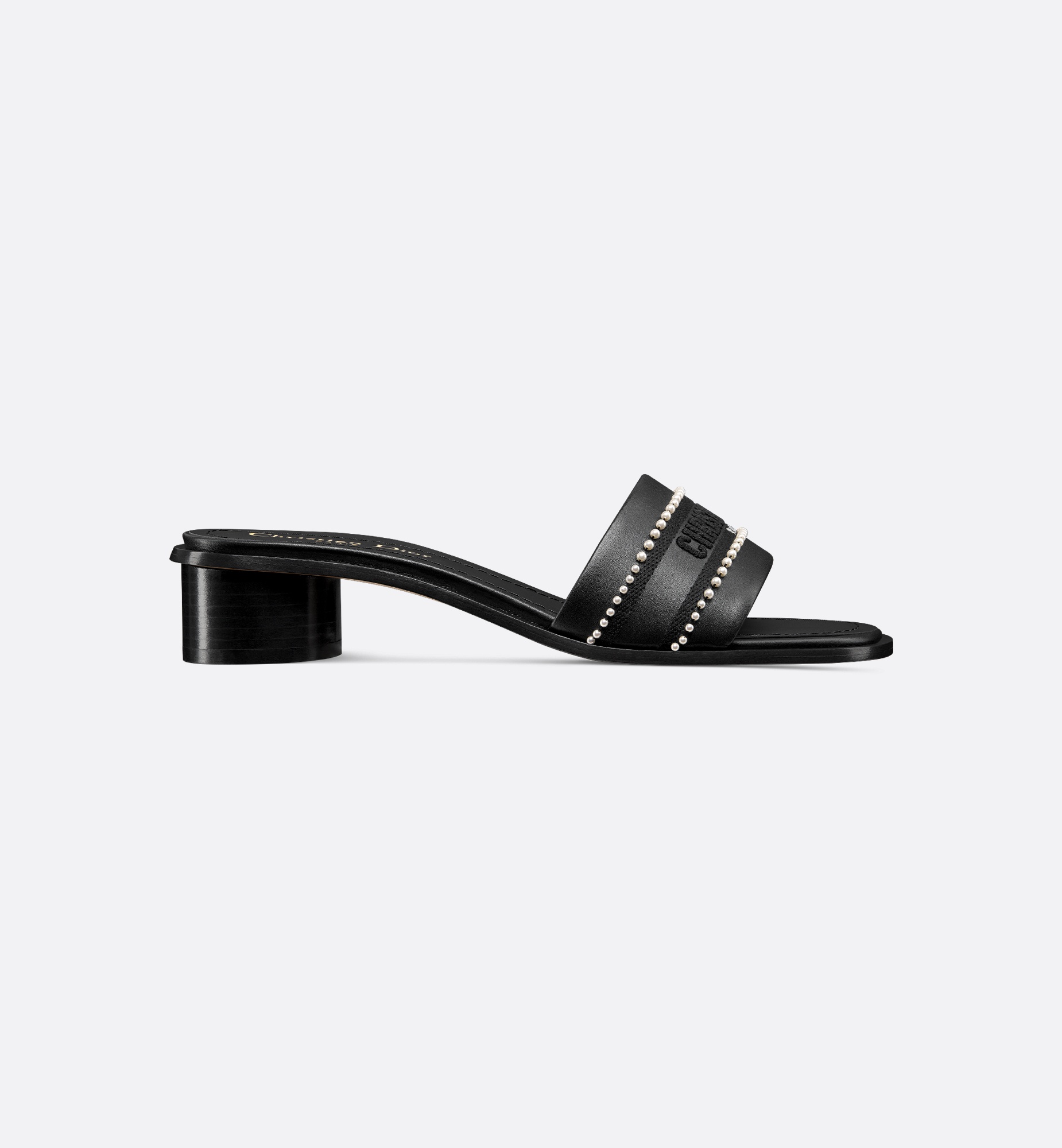Dior★ ディオール Dioriviera Dway Heeled Slide Dioriviera Dway Heeled Slide Embroidered Cotton and