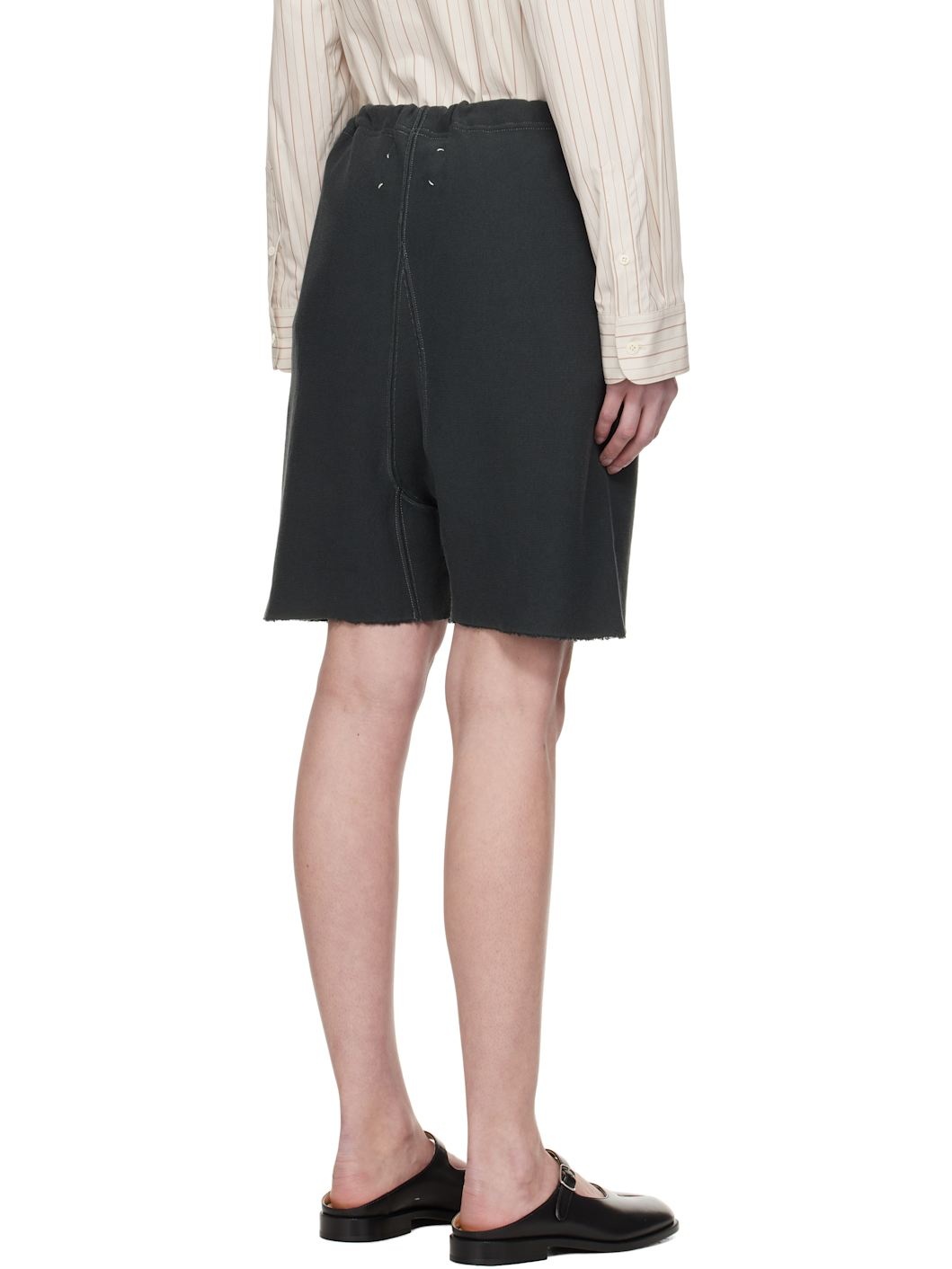Black Drawstring Shorts - 3