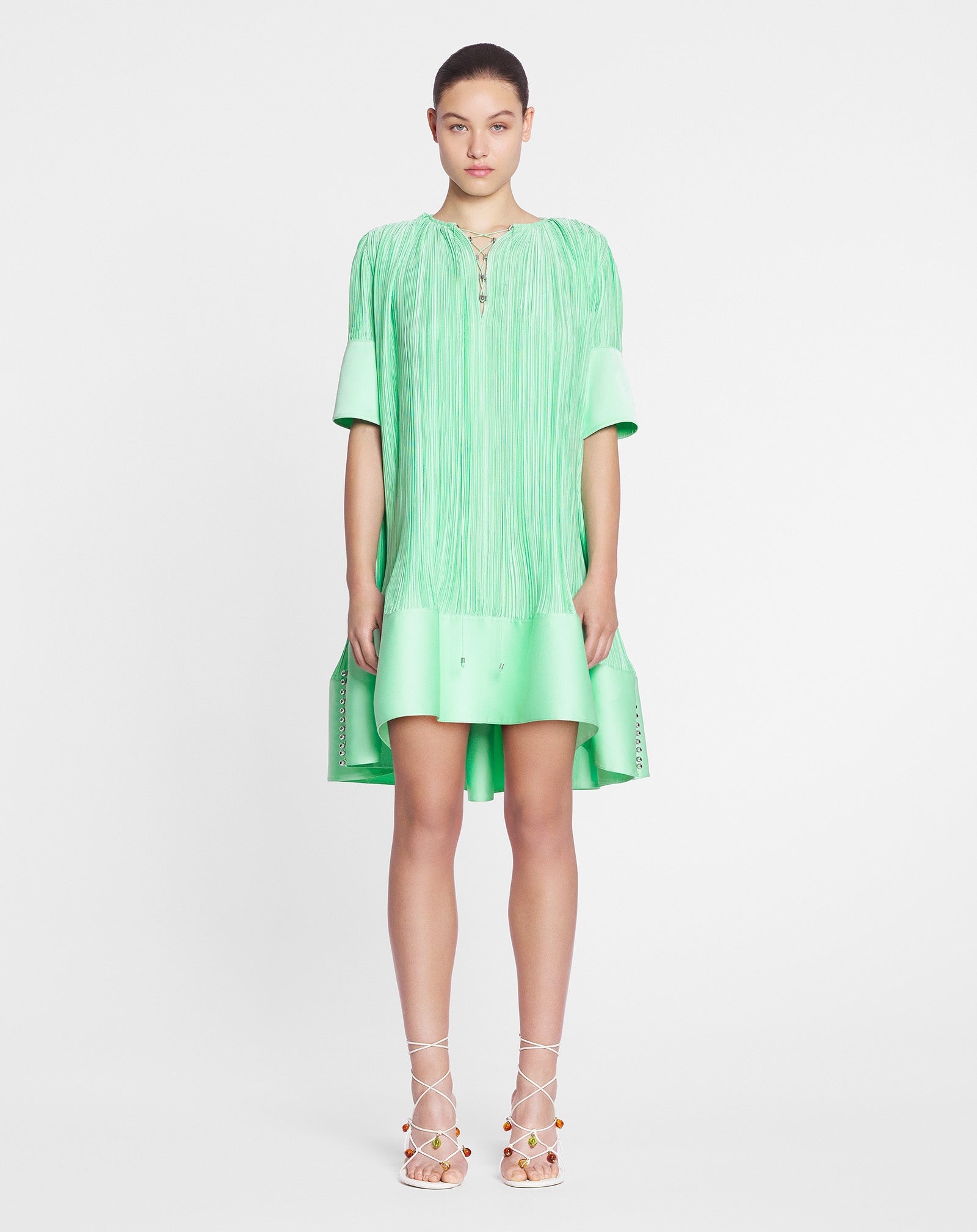 CASCADE-EFFECT SHORT DRESS - 2