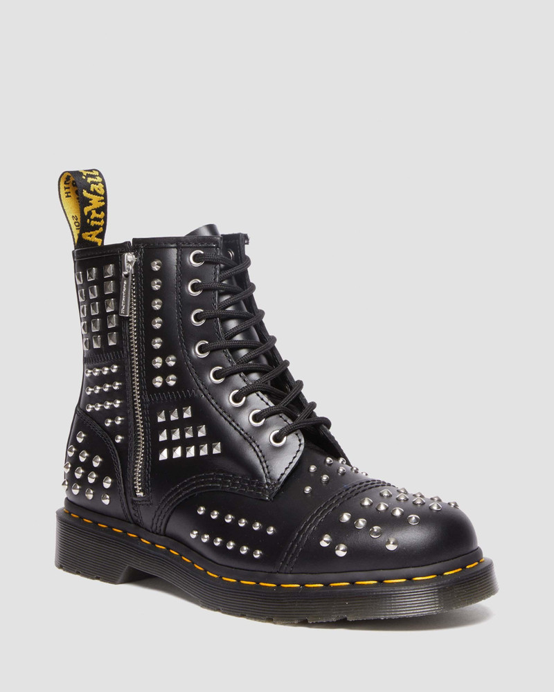 1460 Studded Zip Atlas Leather Lace Up Boots 5