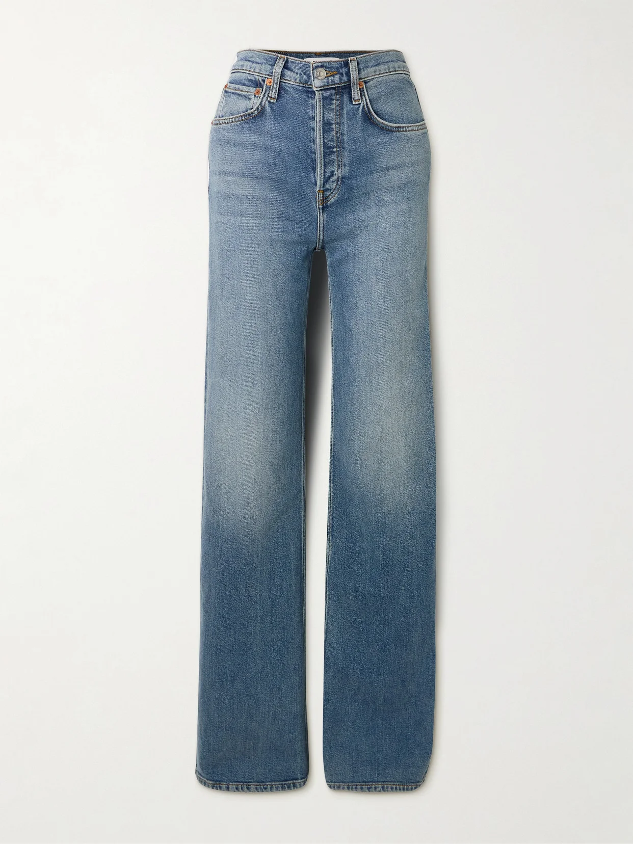 High-rise Wide-leg Jeans - 1