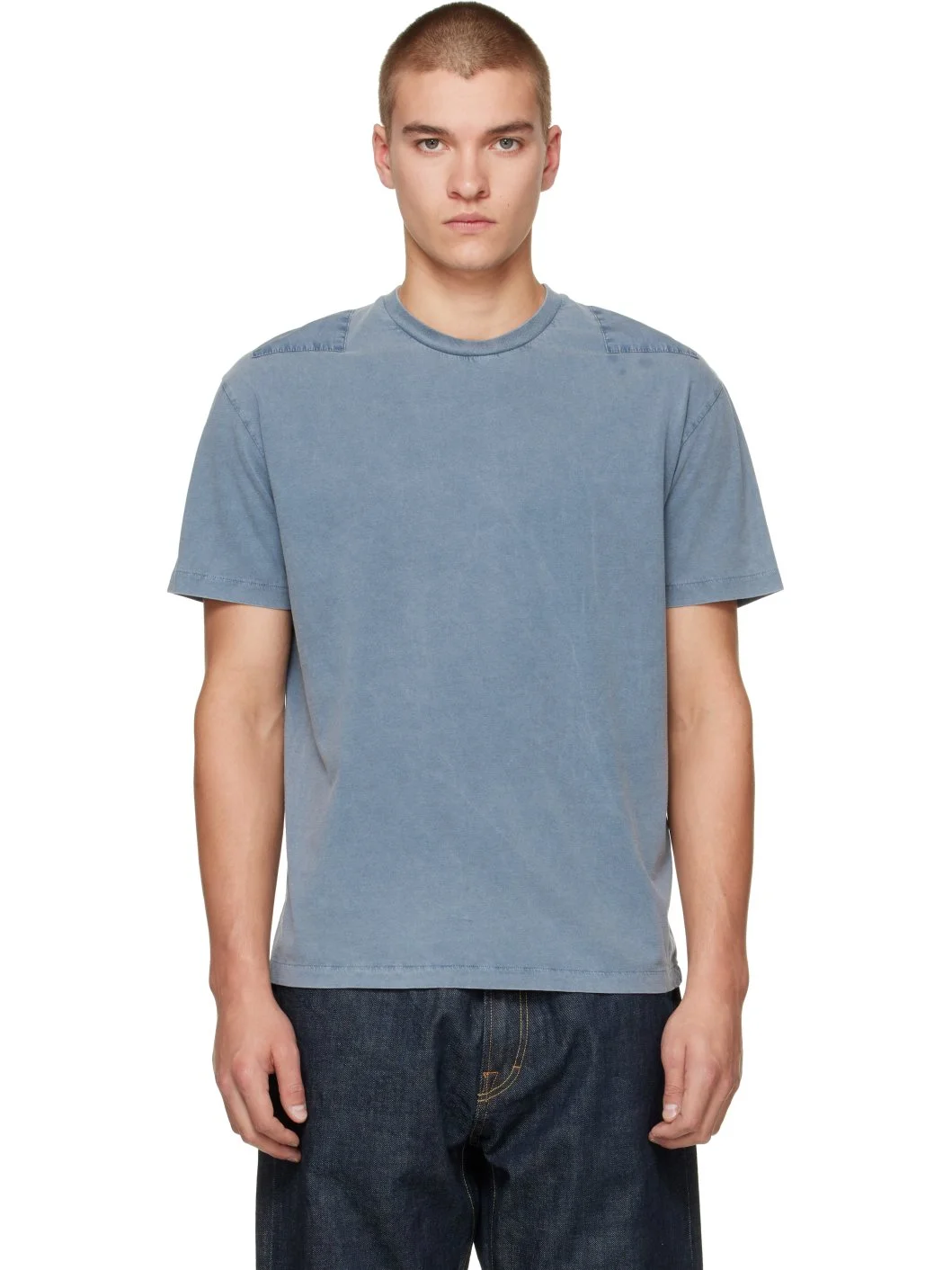 Blue Garment Dyed T-shirt - 1