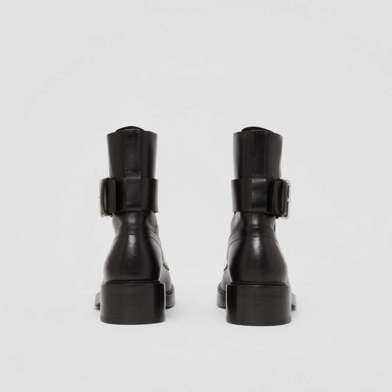 Strap Detail Leather Ankle Boots 5