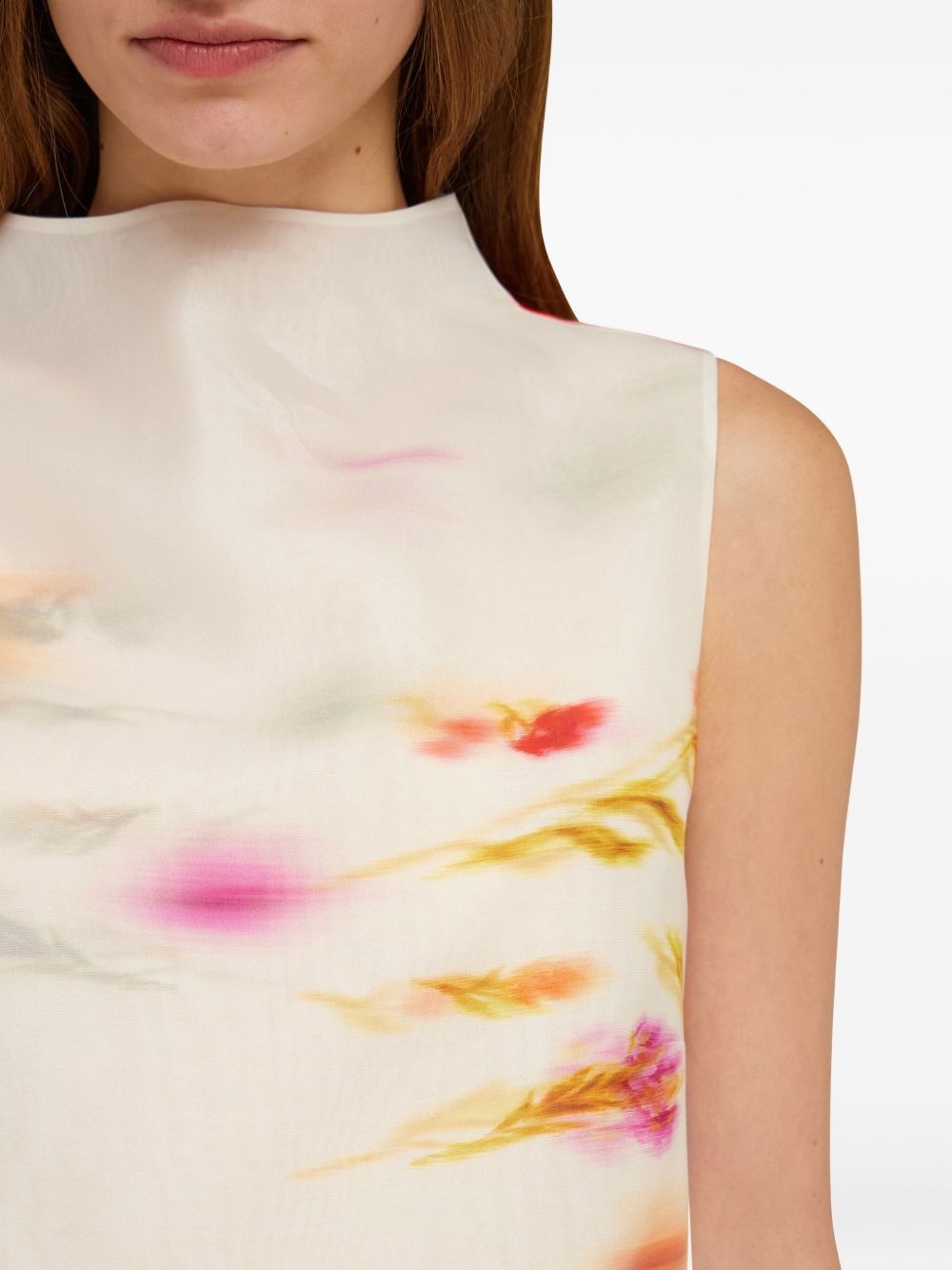 Blossom-print mini dress - 4