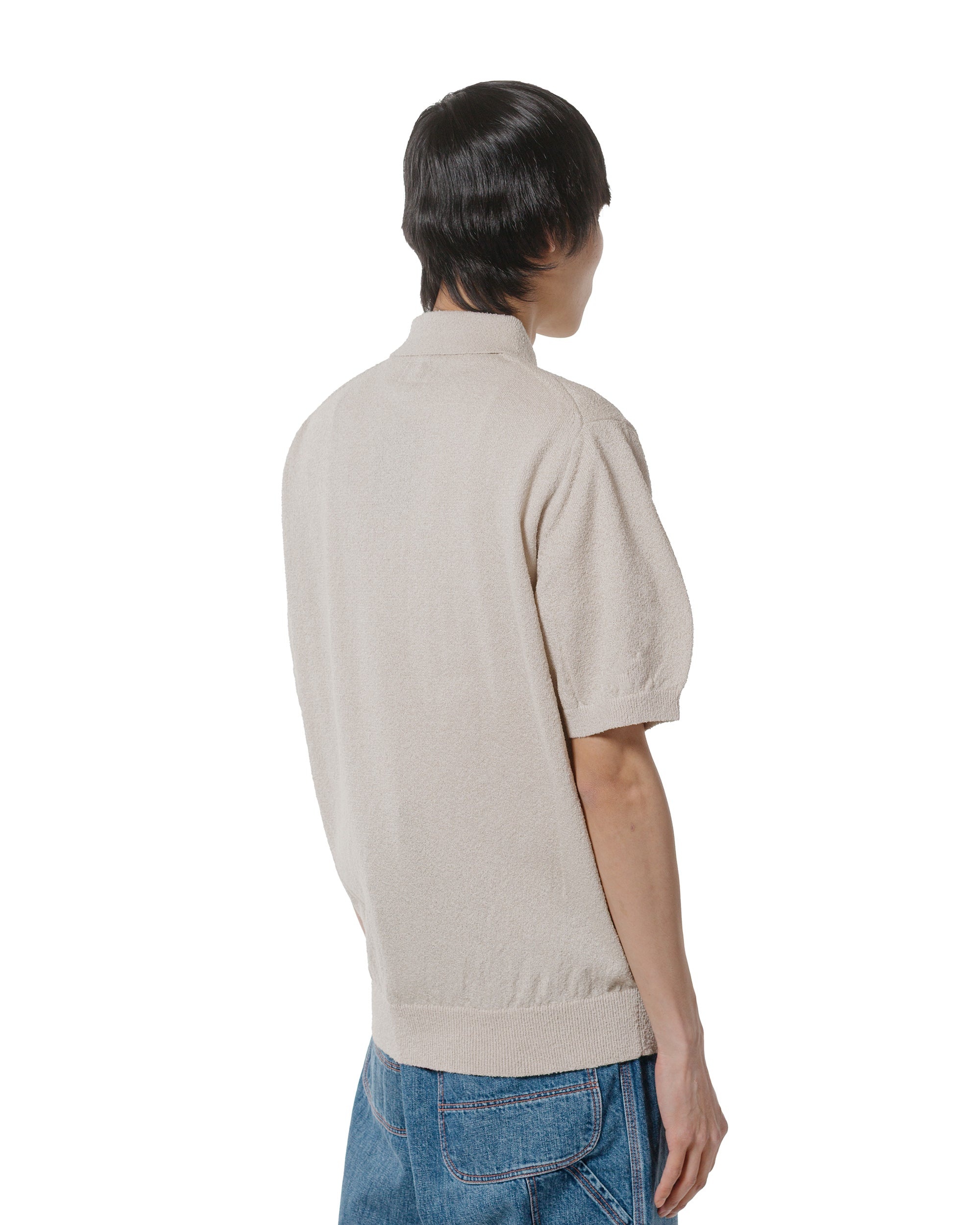 Knit Polo Boucle Beige - 3