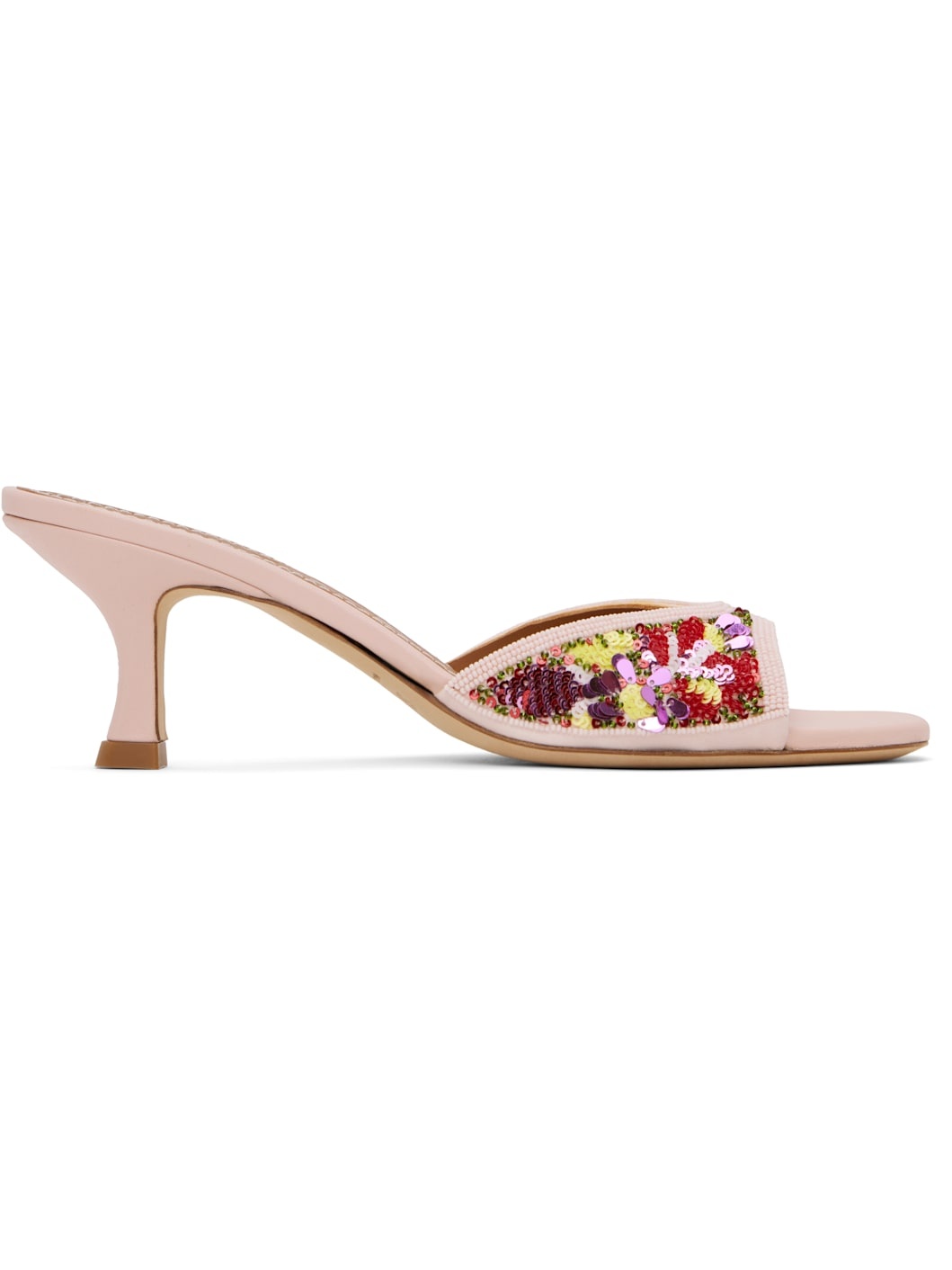 Pink Brigitte Mules - 1
