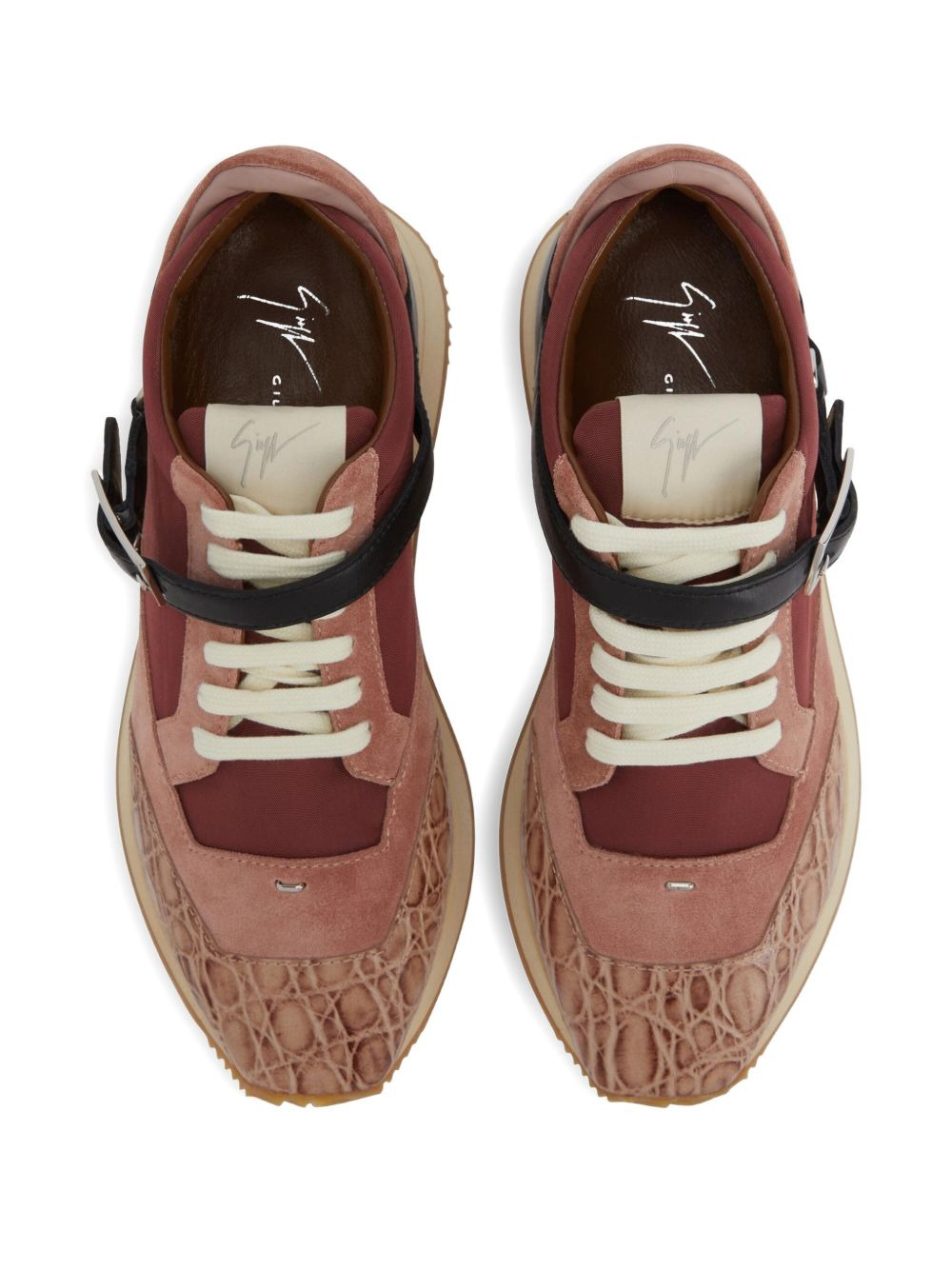 buckle-fastening low-top sneakers - 3