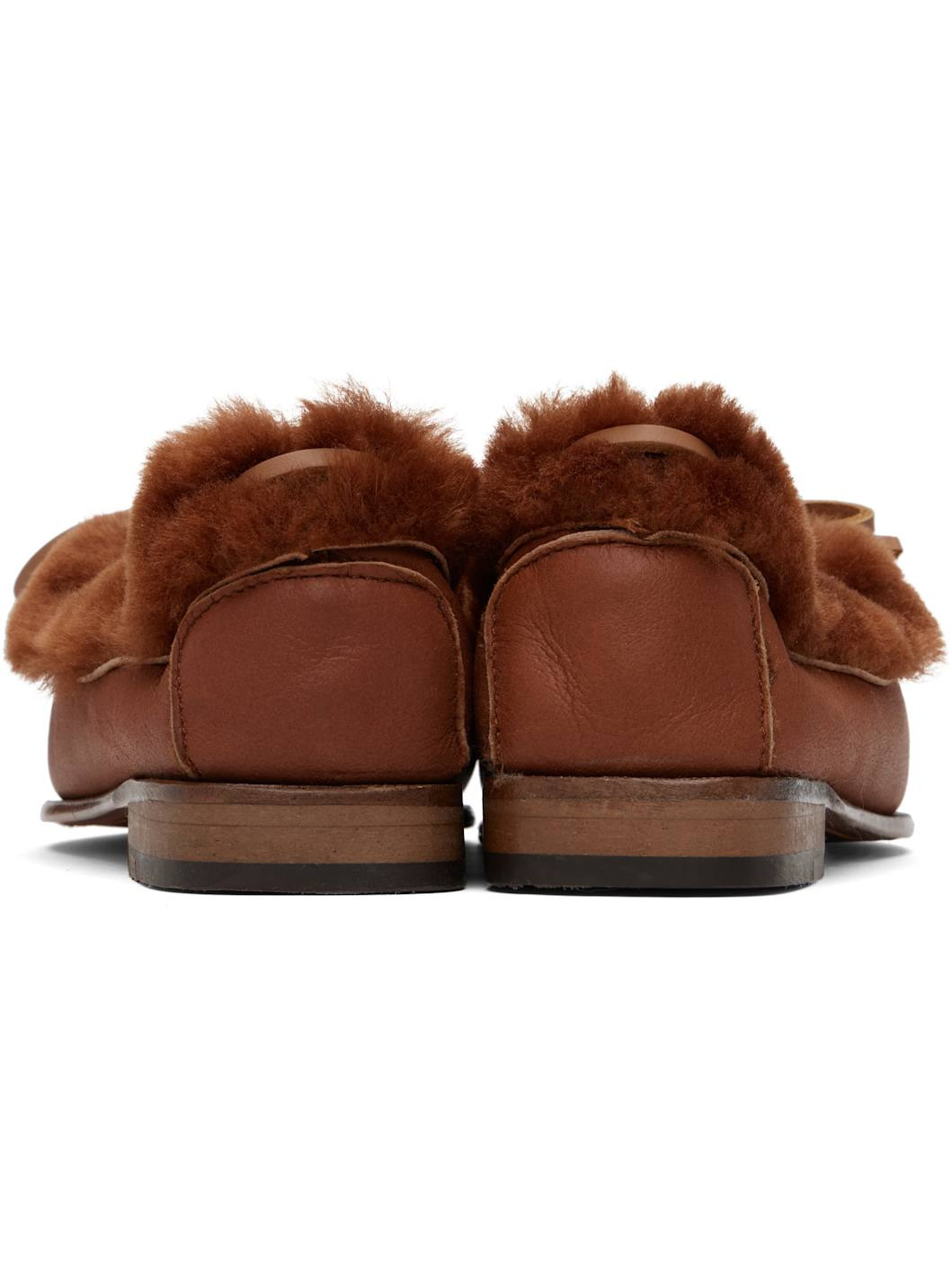 Tan Tilla Shearling Loafers - 2