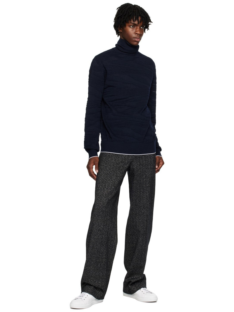Missoni Navy Graphic Turtleneck outlook