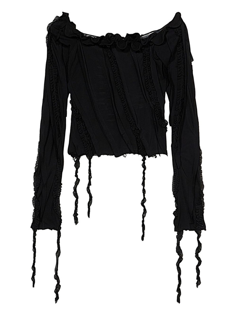 off-shoulder ruffled top 1