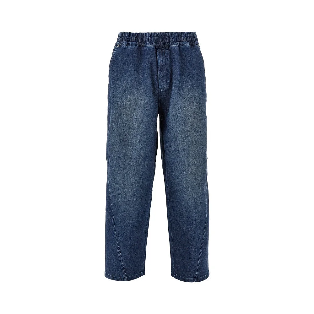 STRETCH DENIM LOOSE FIT PANTS - 1