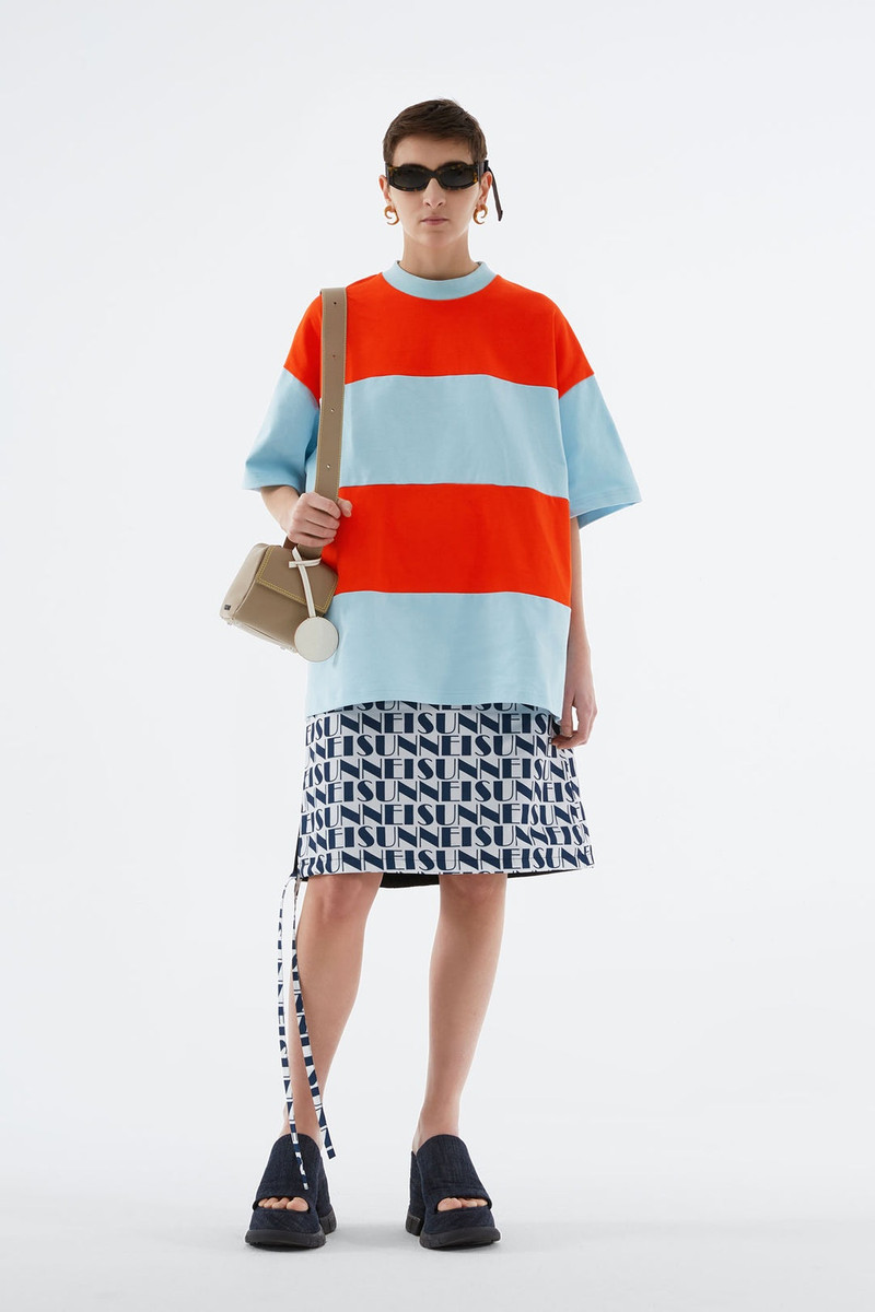 SUNNEI ORANGE & AZURE OVER T-SHIRT outlook