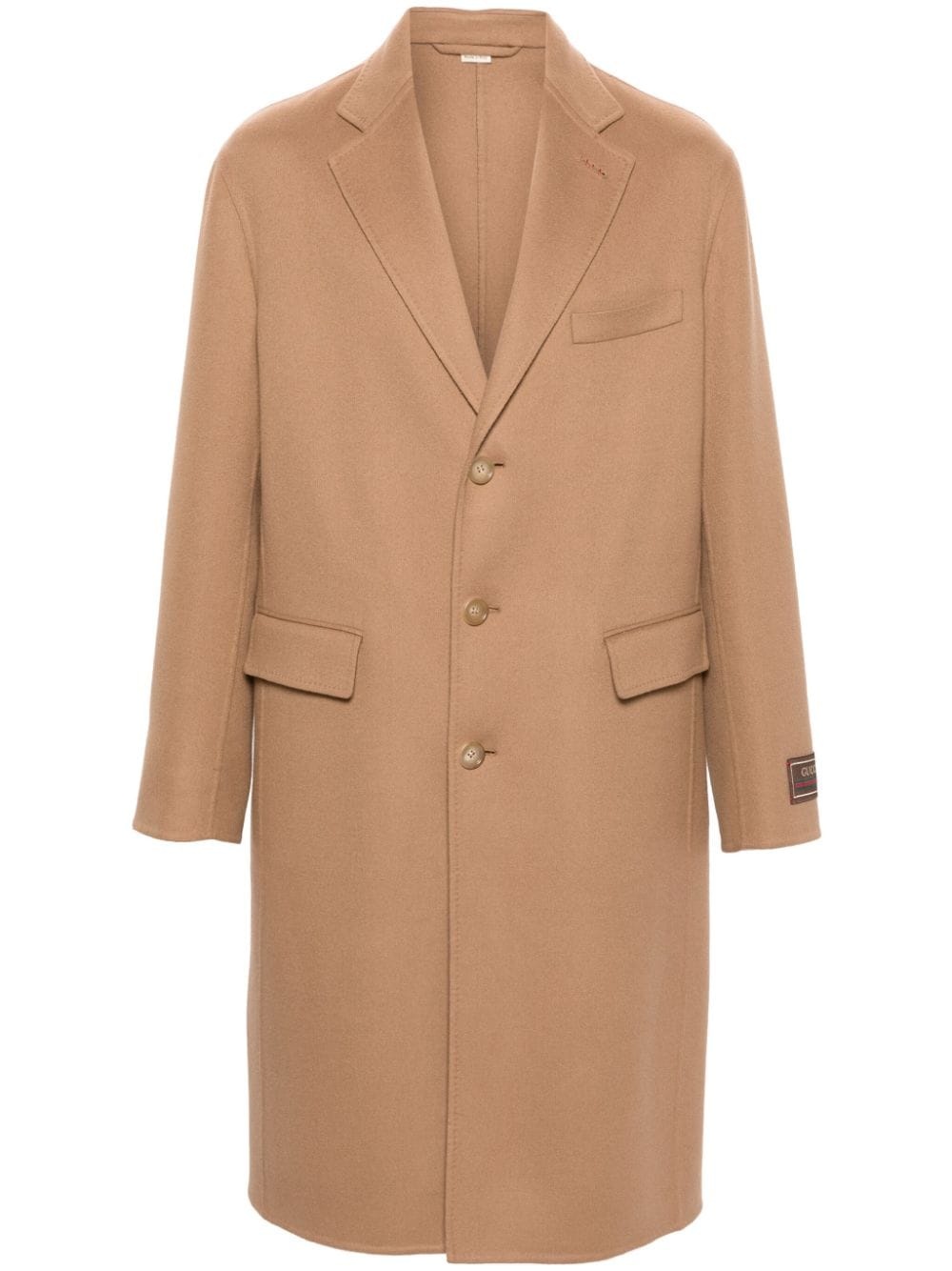 notched-lapels single-breasted coat - 1