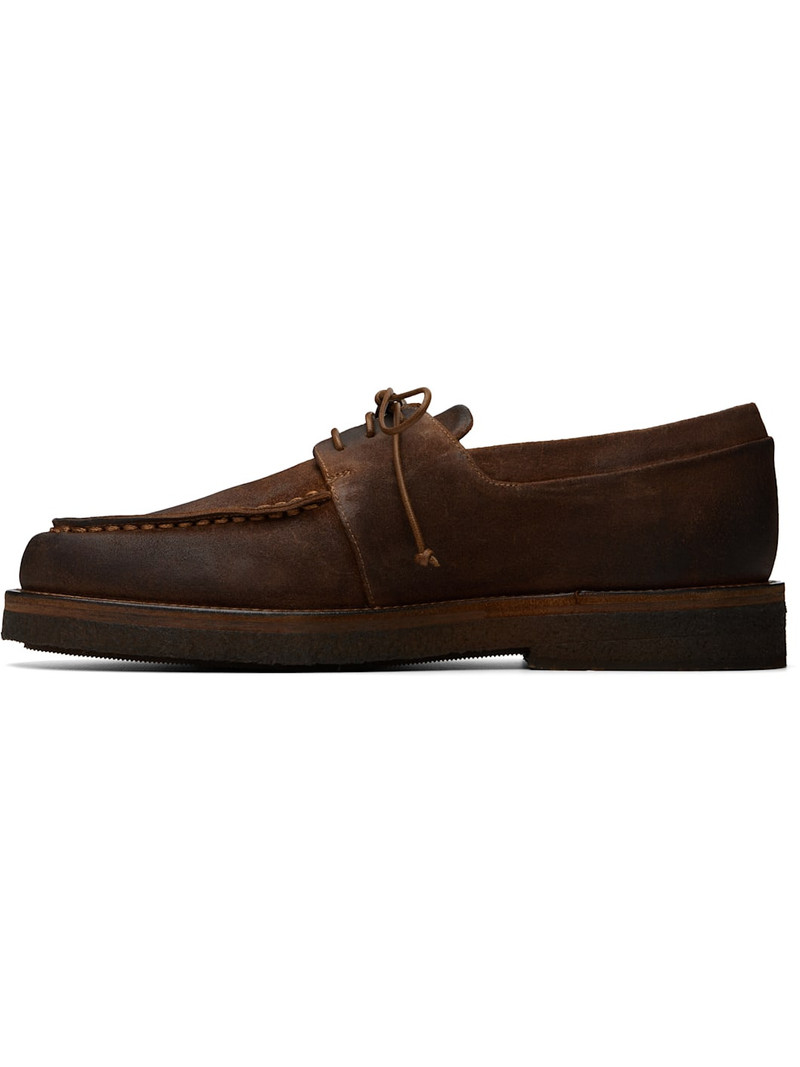 Marsèll Brown Moccar Leather Oxfords outlook