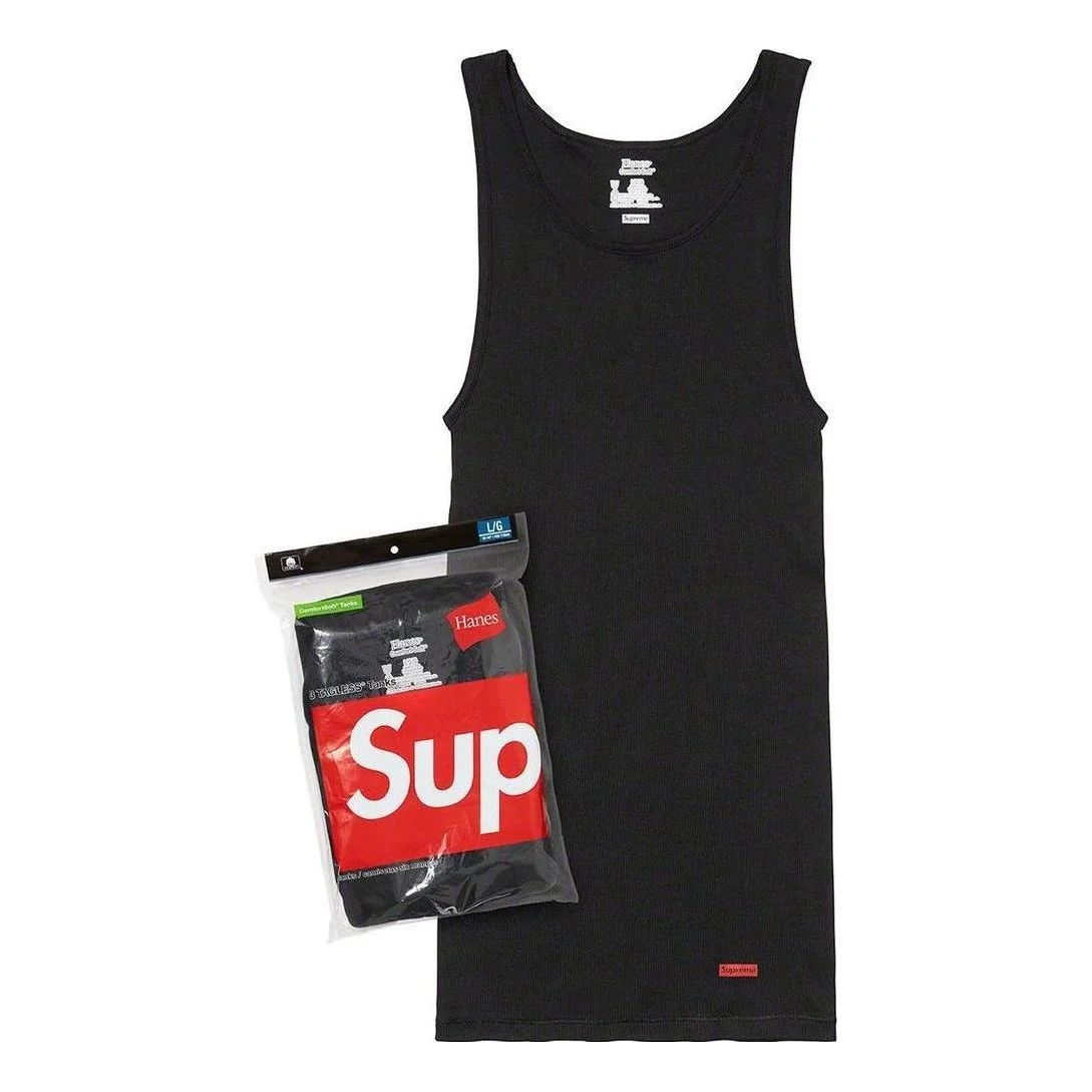 Supreme x Hanes Tank Tops (3 Pack) 'Black' SUP-SS23-246 - 1