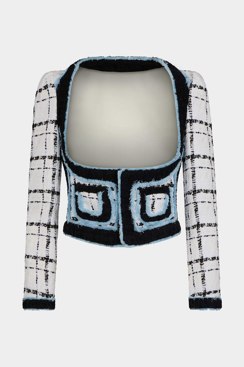 BOUCLË LONG SLEEVES CORSET JACKET 1