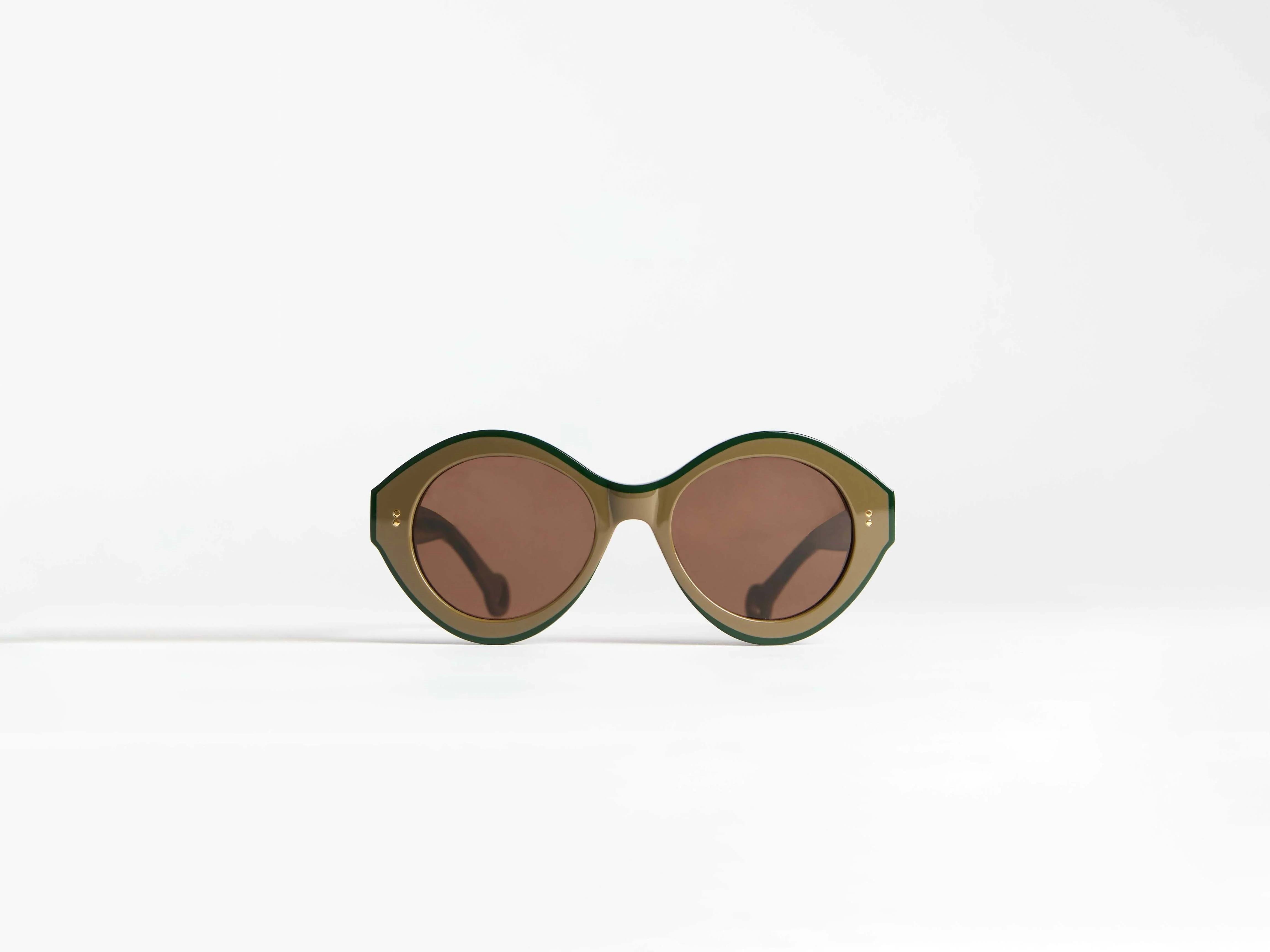 JWA07 BUMPER SUNGLASSES IN BROWN & GREEN - 1