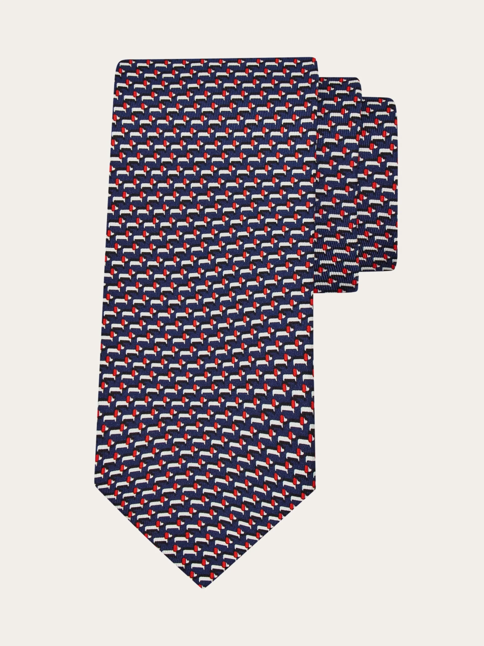 Dachshund print silk tie - 1