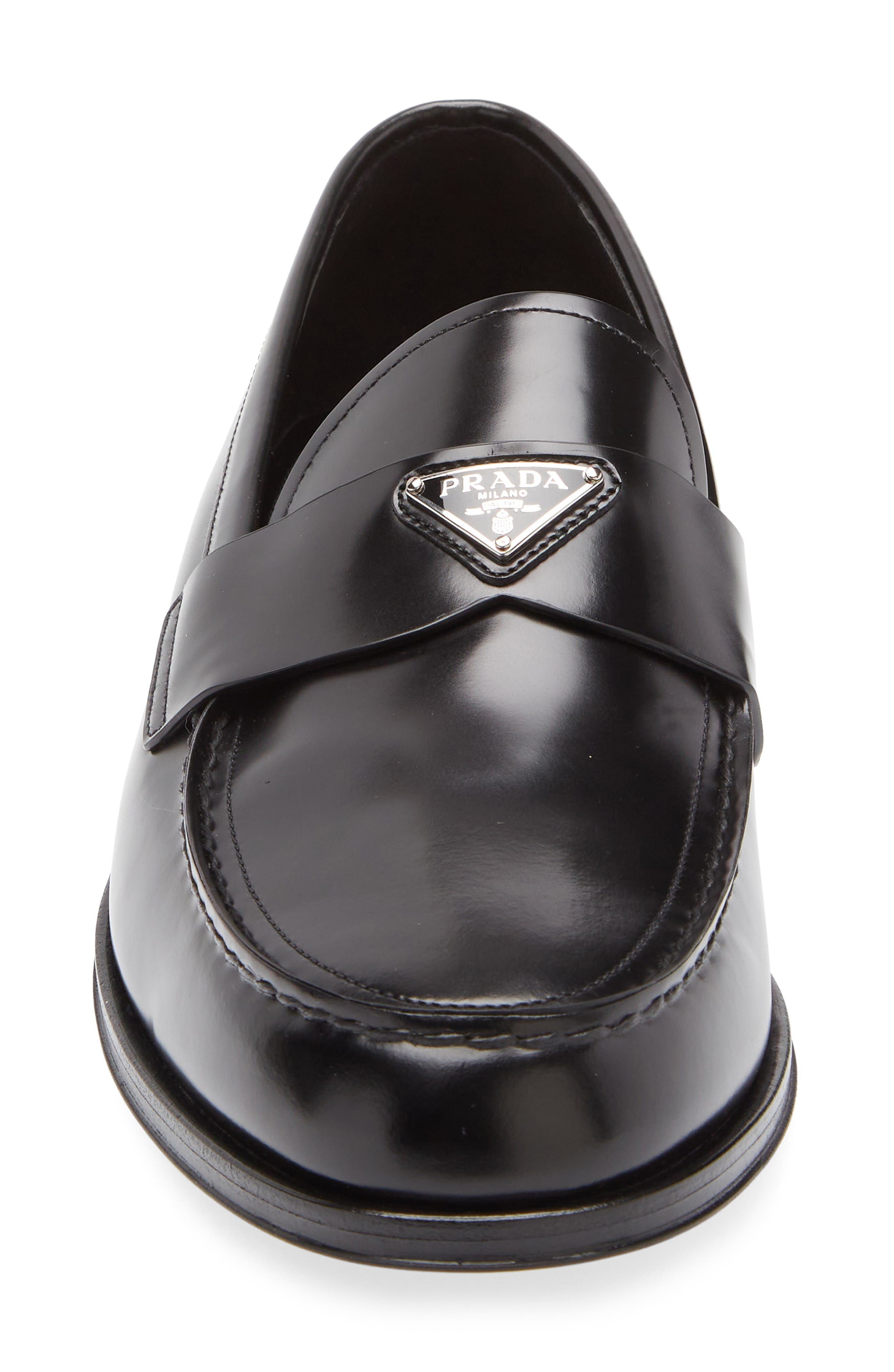 Prada Triangle Logo Loafer in Nero at Nordstrom - 4