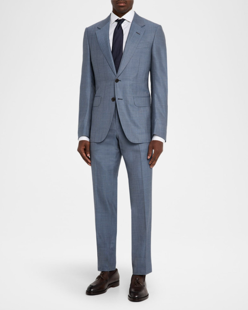 ZEGNA Men's Centoventimila Wool Sharkskin Suit outlook
