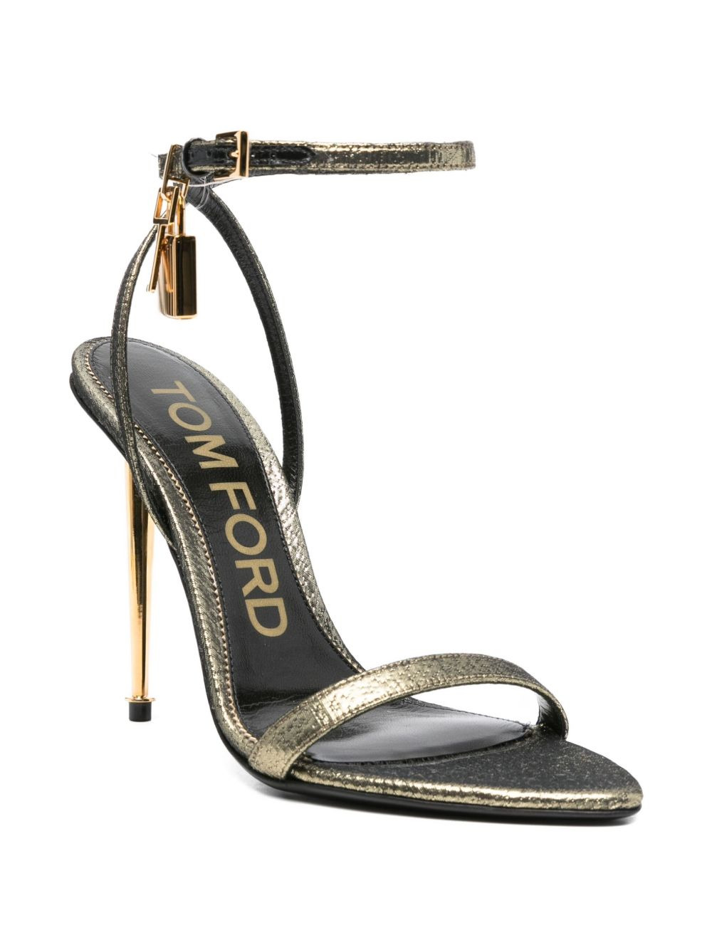 115mm padlock stiletto heeled sandals - 2