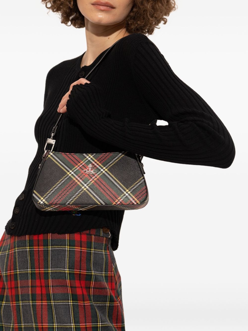 plaid shoulder bag - 2