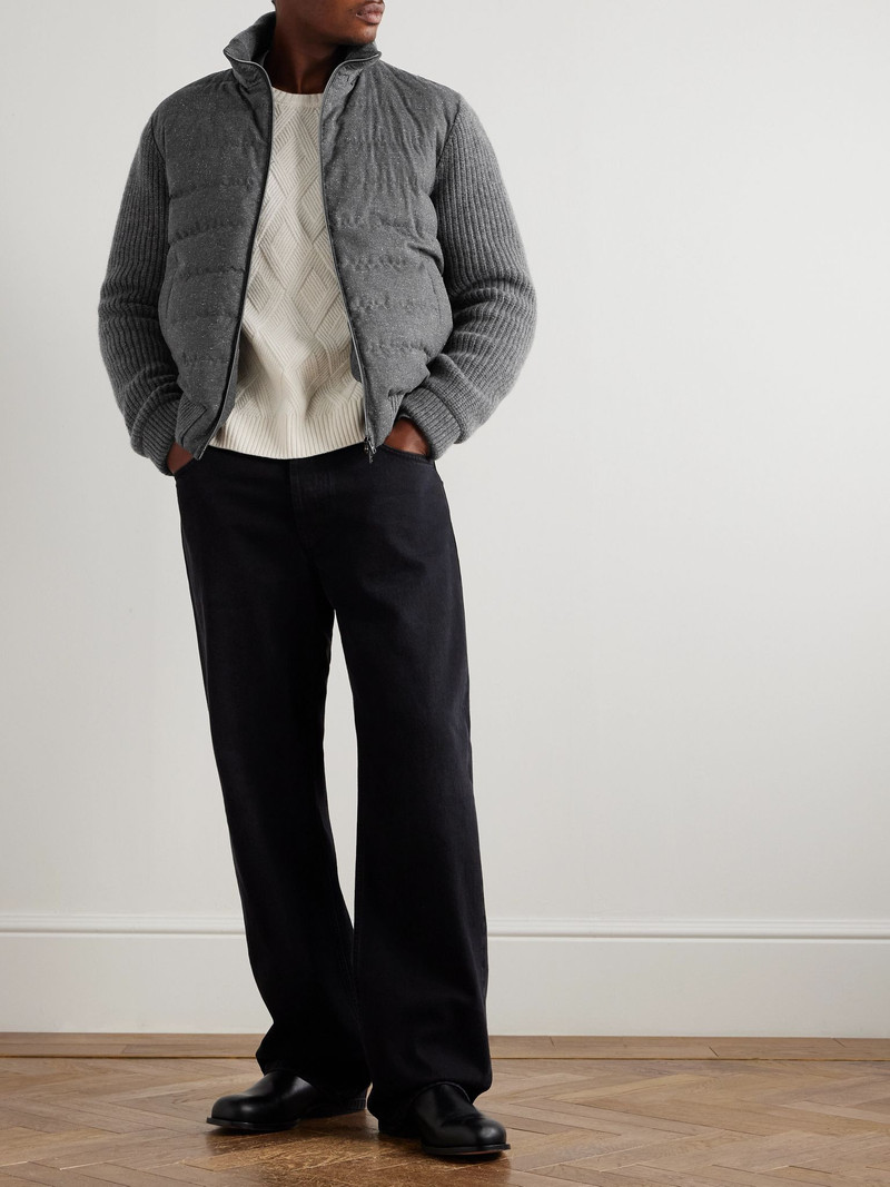 Herno Jacquard-Knit Cashmere Sweater White outlook