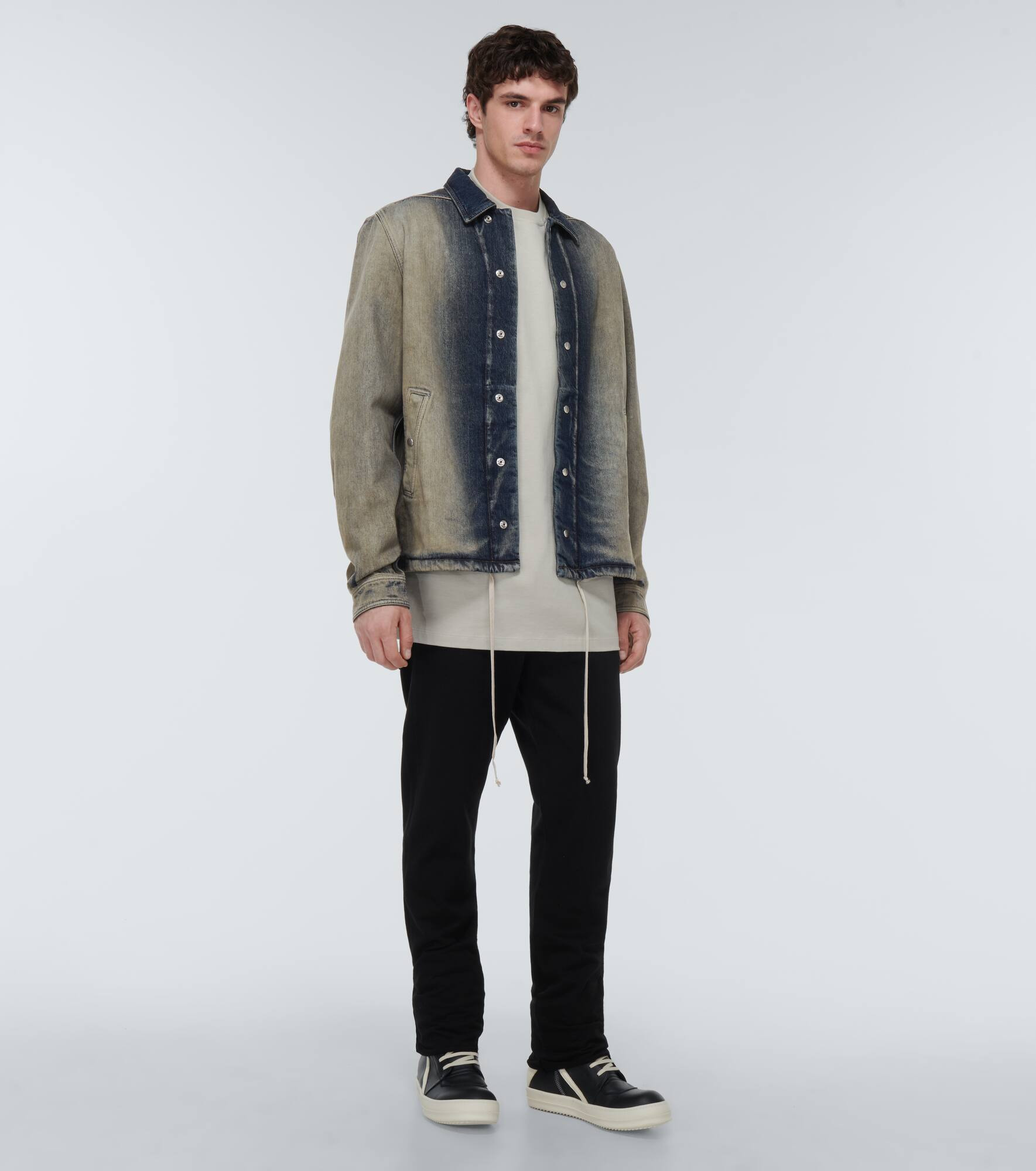 Faded denim shirt jacket - 2