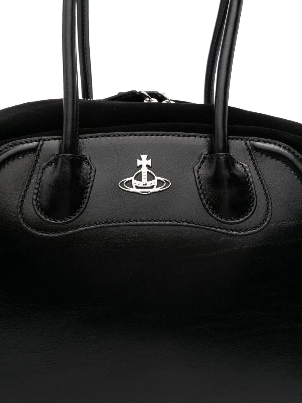 medium Shirley curved top-handle tote bag - 4